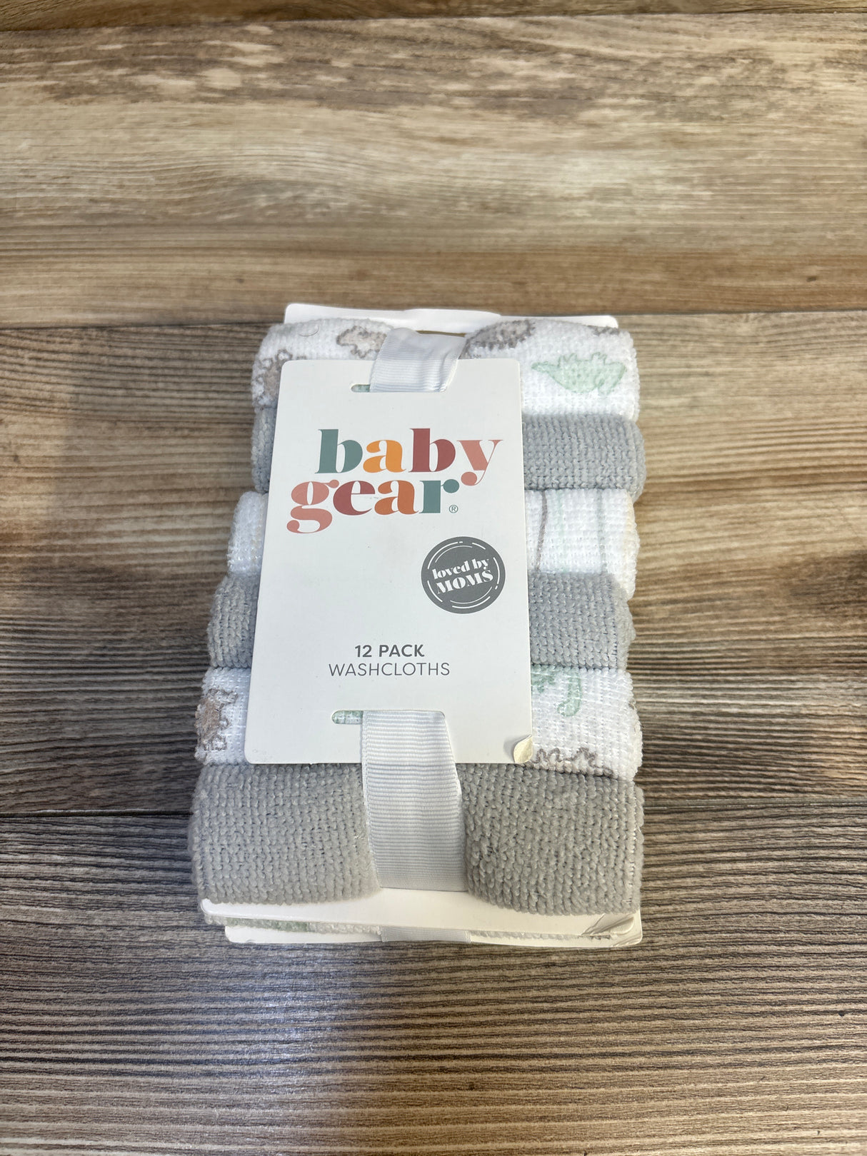NEW Baby Gear 12pk Washcloths, Grey