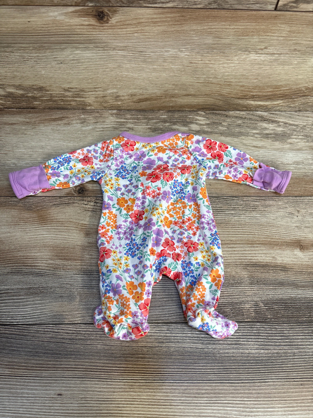 Wonder Nation Sleep N Play Floral Sleeper Lilac sz PREEMIE