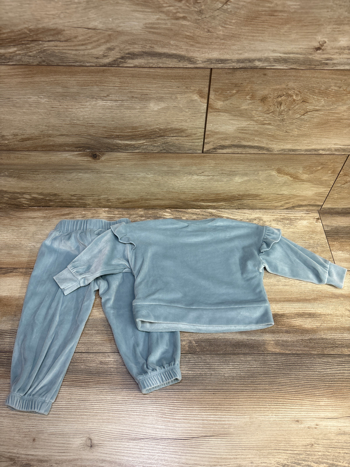 Carter's 2pc Velour Sweatshirt & Pants Set Blue sz 12m