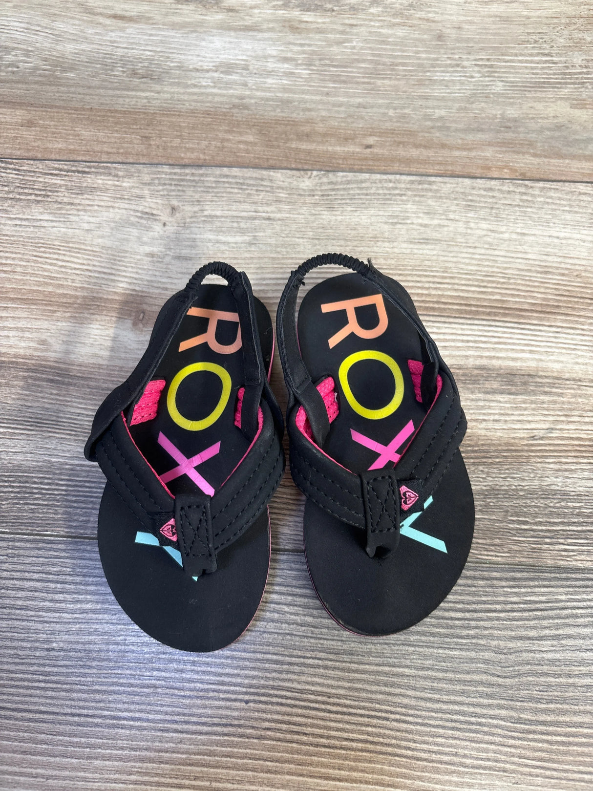 Roxy Vista III Flip Flop Strap Sandal Black sz 6c