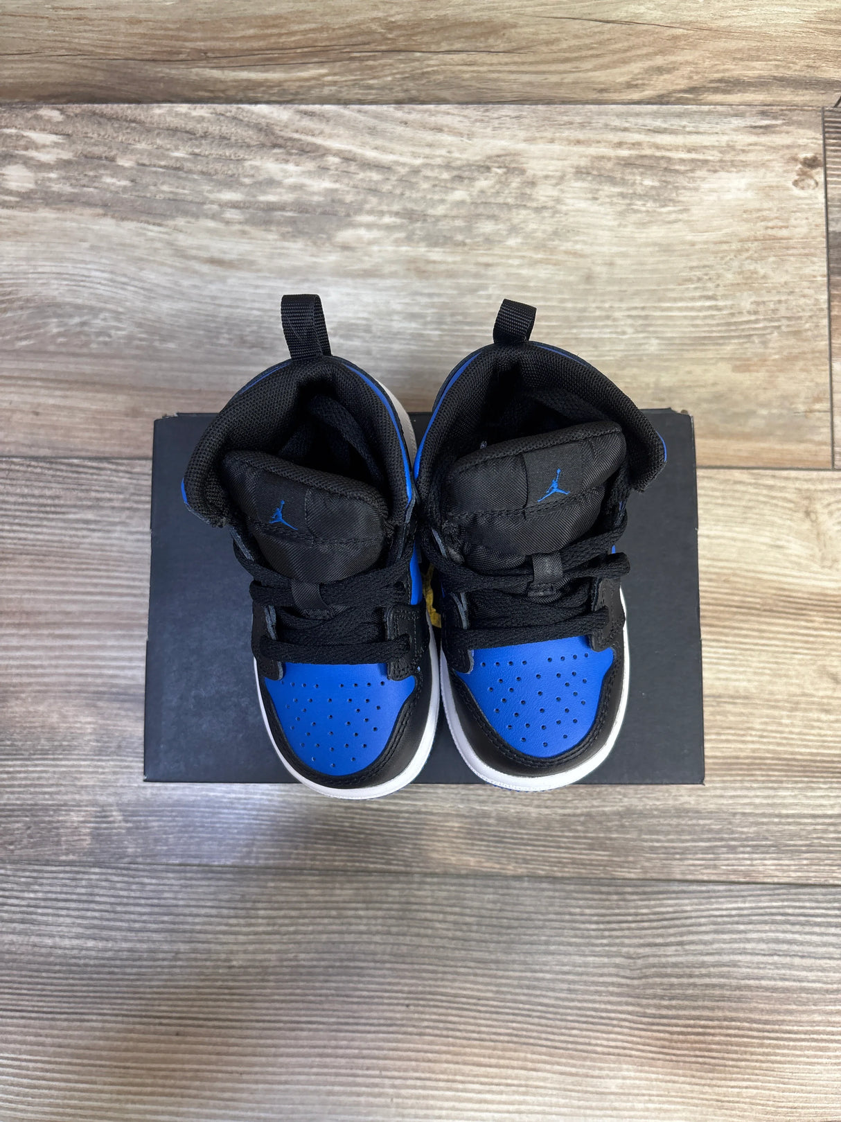 Air Jordan 1 Mid TD 'Black Royal Blue' Sneakers sz 6c