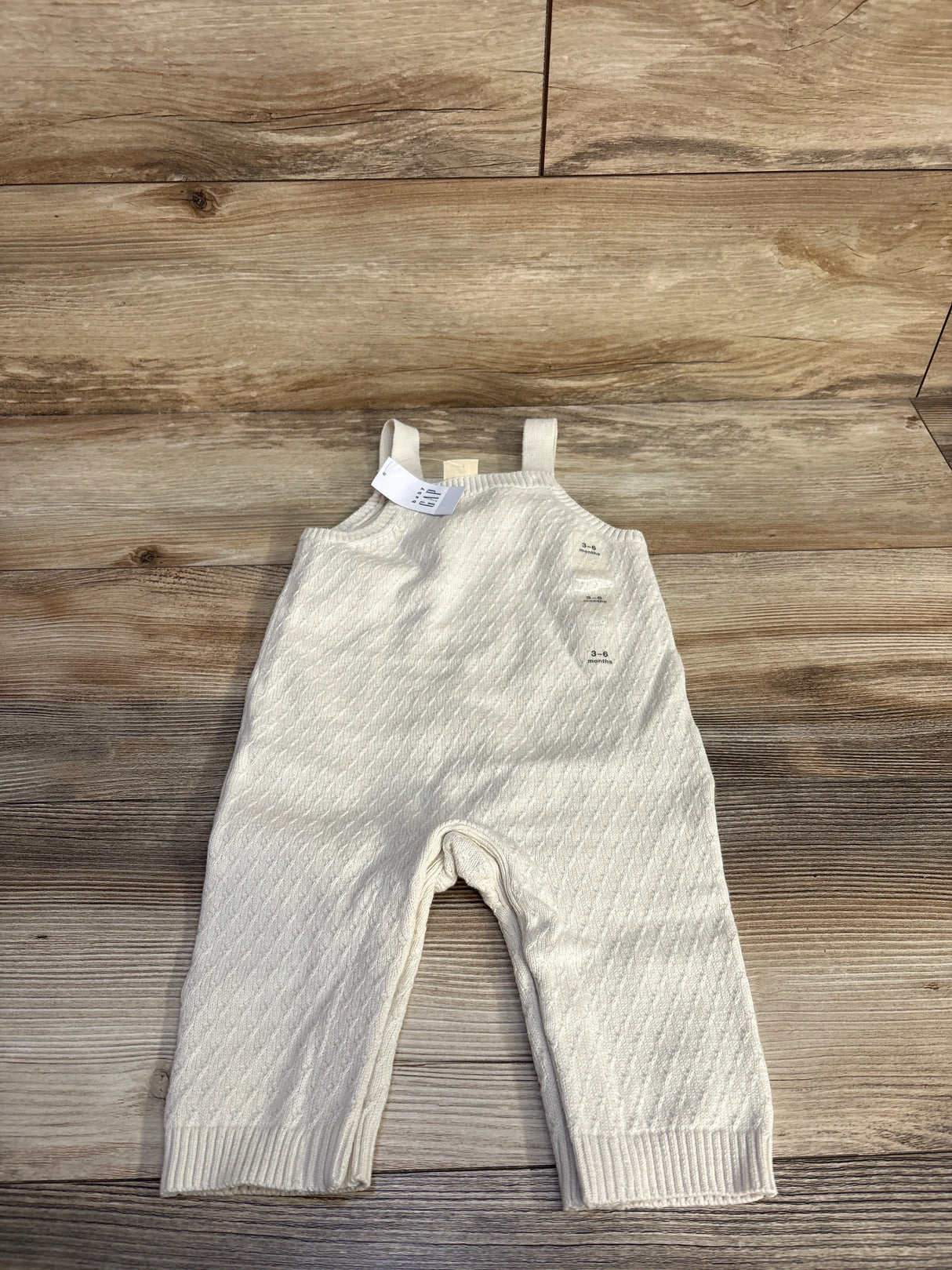 NEW Baby Gap Sweater Overalls Ivory sz 3-6m