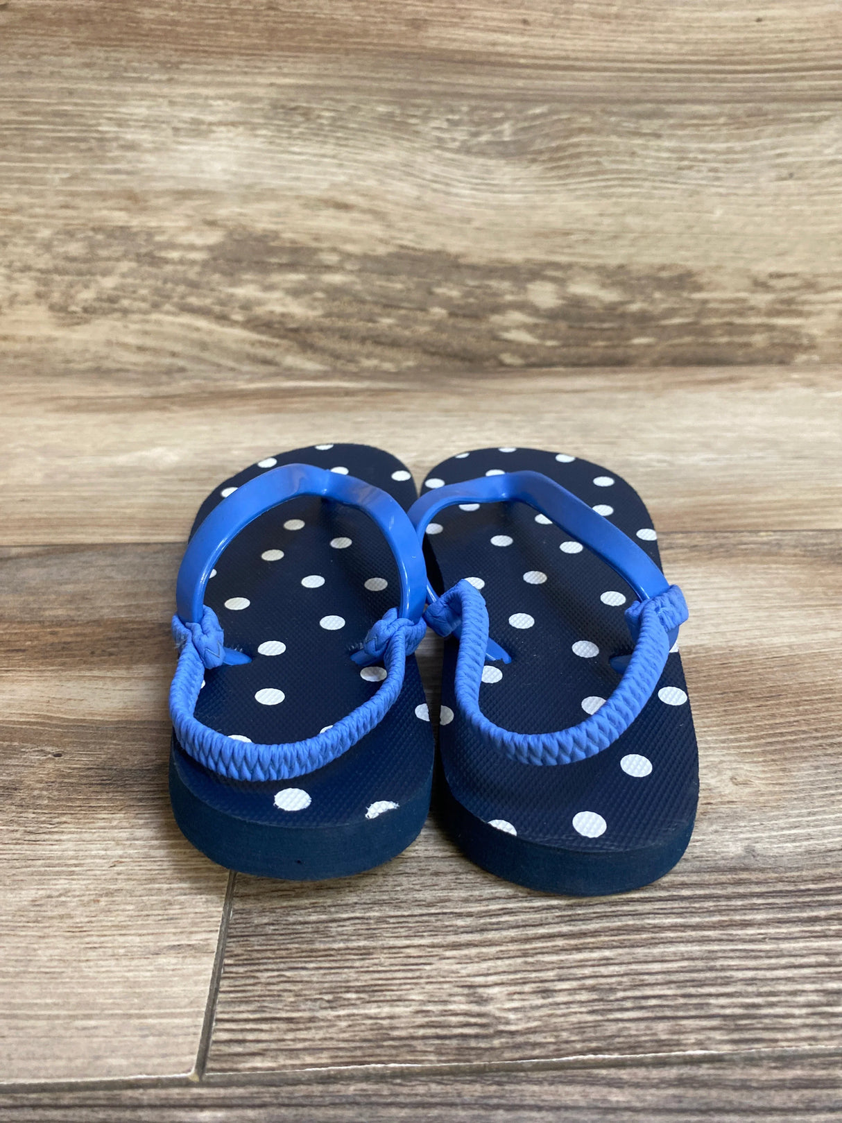 Flip Flops Navy/White Dots sz 11-12c - Me n Mommy To Be