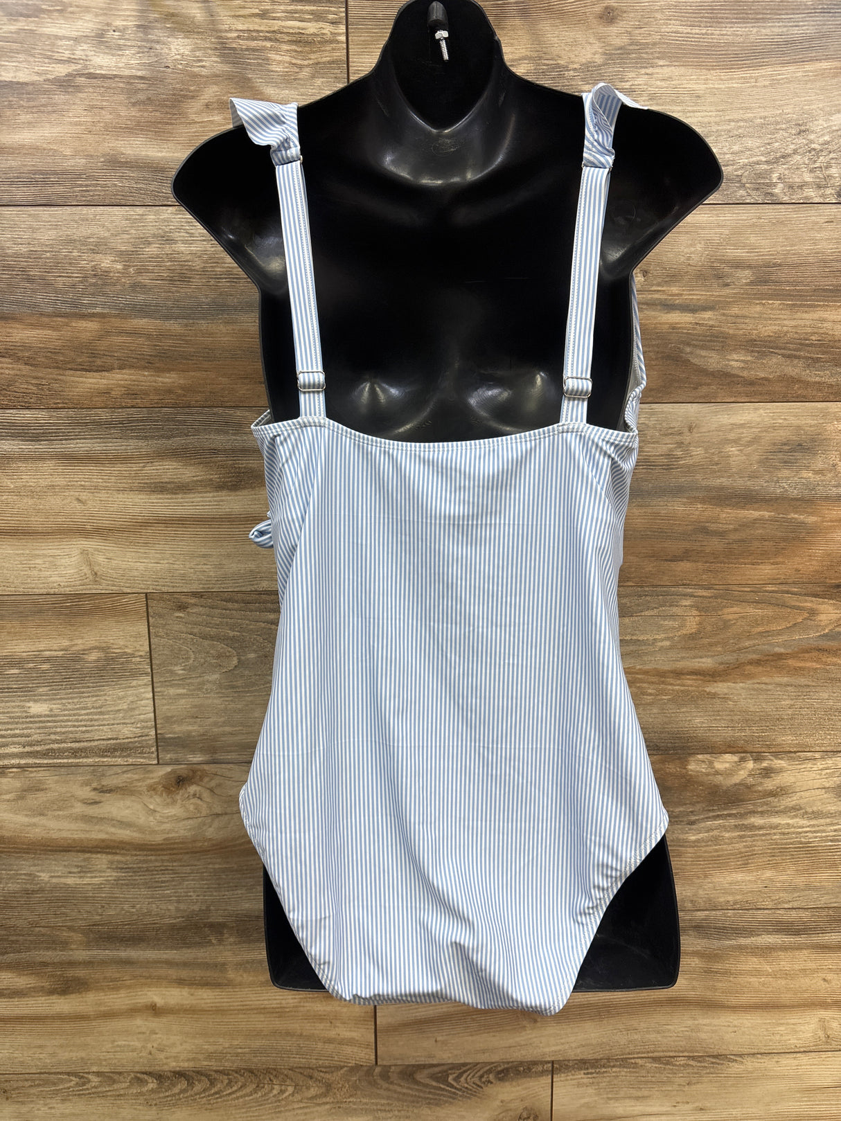 Kindred Bravely Ruffle Wrap Maternity & Nursing 1pc Swimsuit Coastal Stripe sz XL Busty