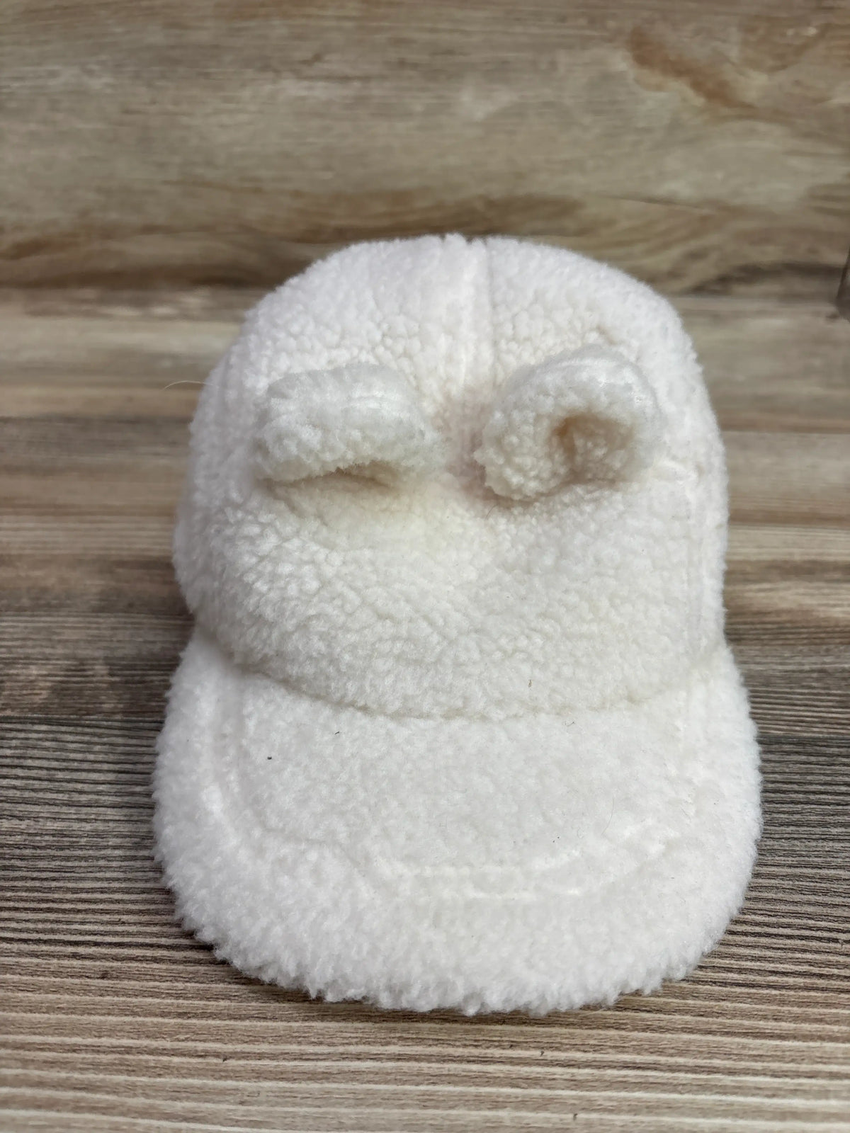 Cat & Jack Faux-Shearling Bear Baseball Hat Ivory sz 12-24m