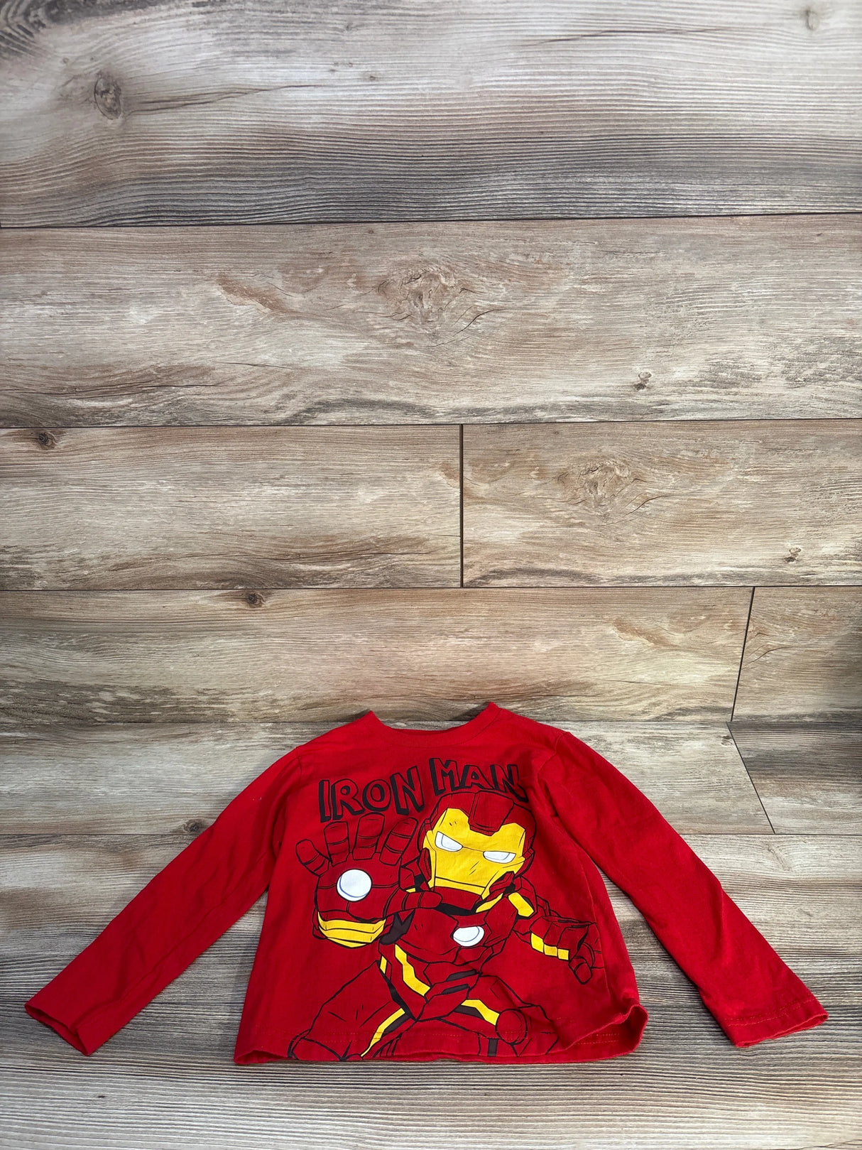 Marvel Iron Man Long Sleeve Shirt Red sz 5T