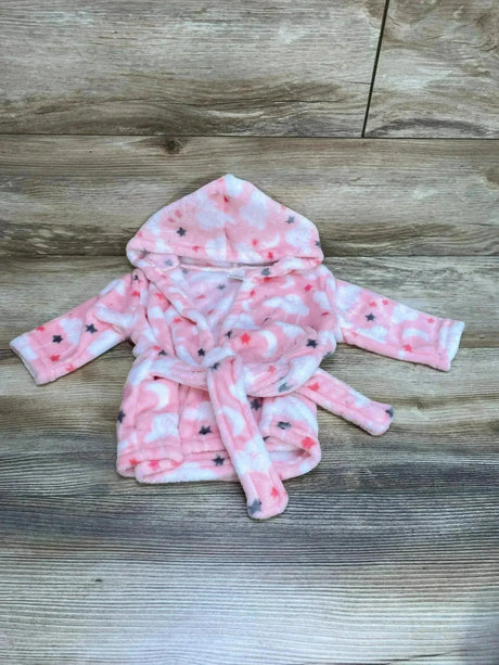 Moon & Stars Hooded Robe Pink sz 0-9m - Me n Mommy To Be