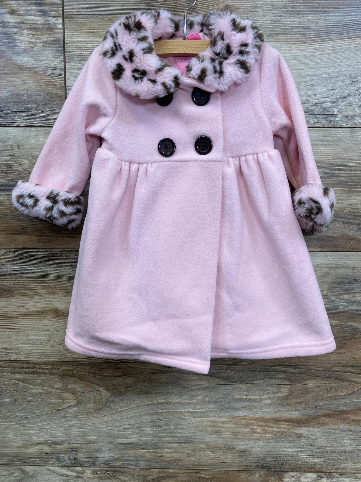 Goodlad Faux Fur Lined Pea Coat Pink sz 12m