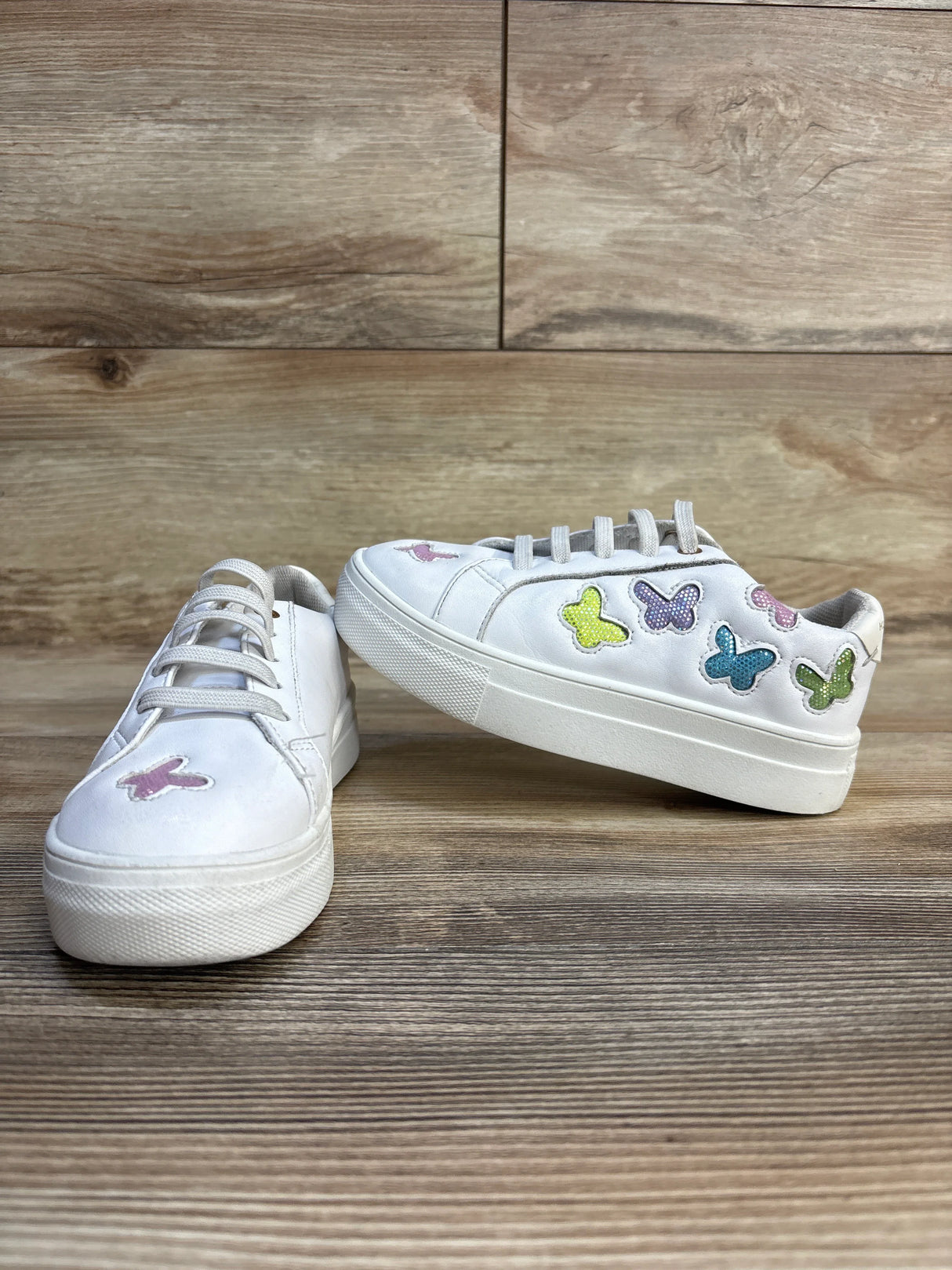 Kurt Geiger London Mini Laney Butterfly Sneakers White sz 12c