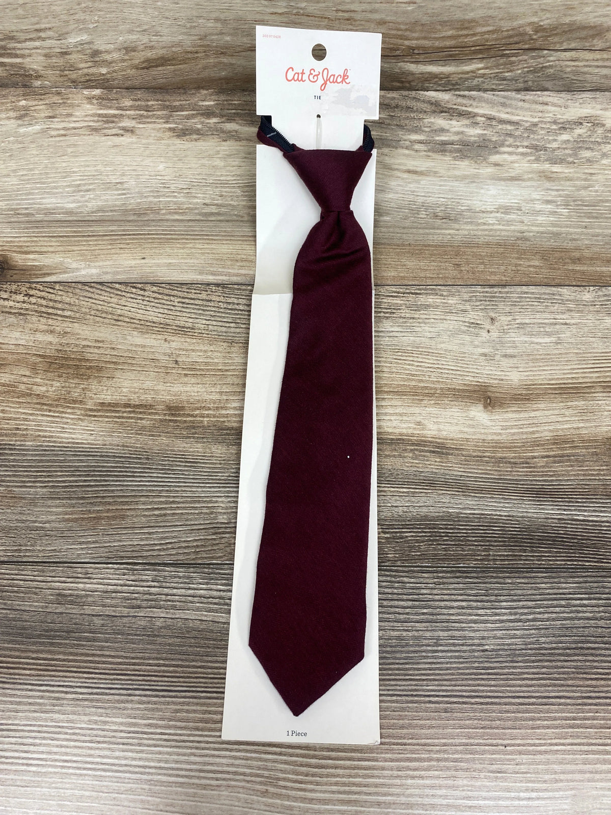 NEW Cat & Jack Woven Zip Necktie - Wine Red sz M/L