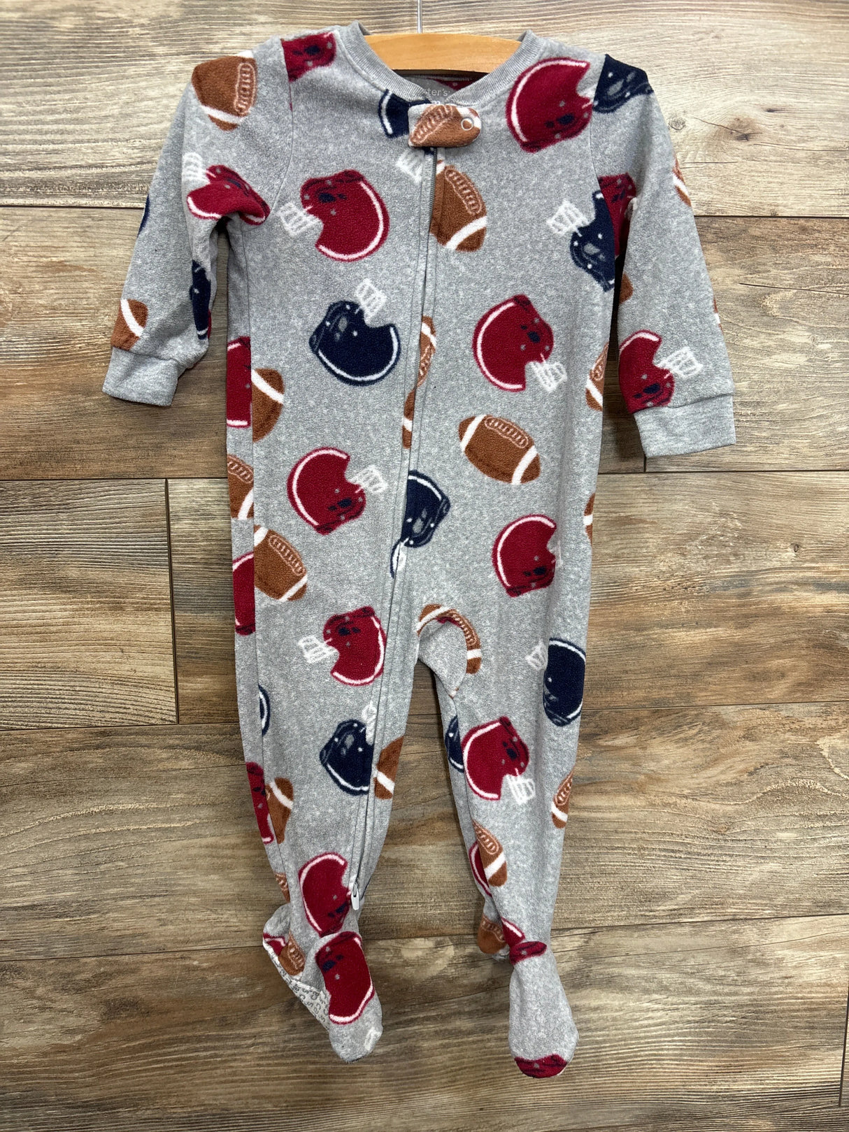 Carter's Sports Blanket Sleeper Grey sz 18m