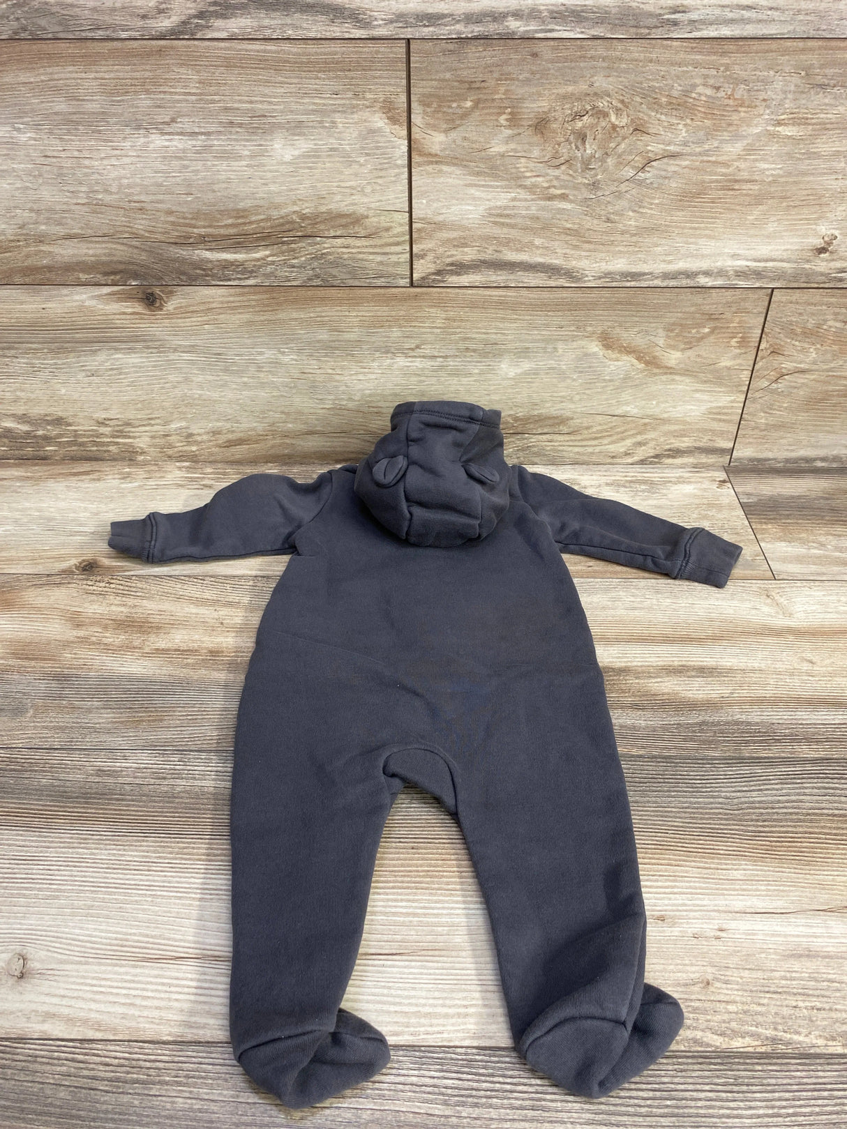 Baby Gap Logo Hooded Coverall Grey sz 3-6m
