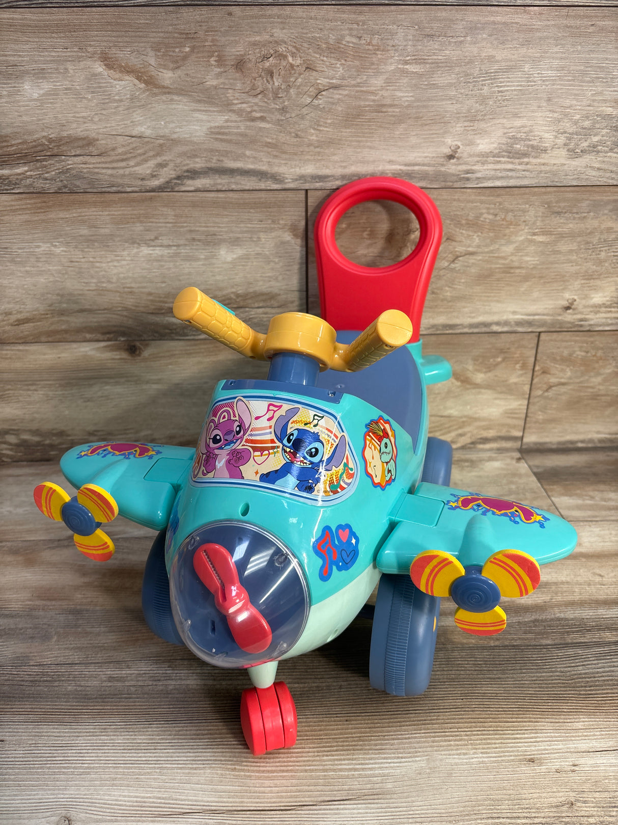 Kiddieland Lights & Sounds Activity Ride On Airplane - Stitch