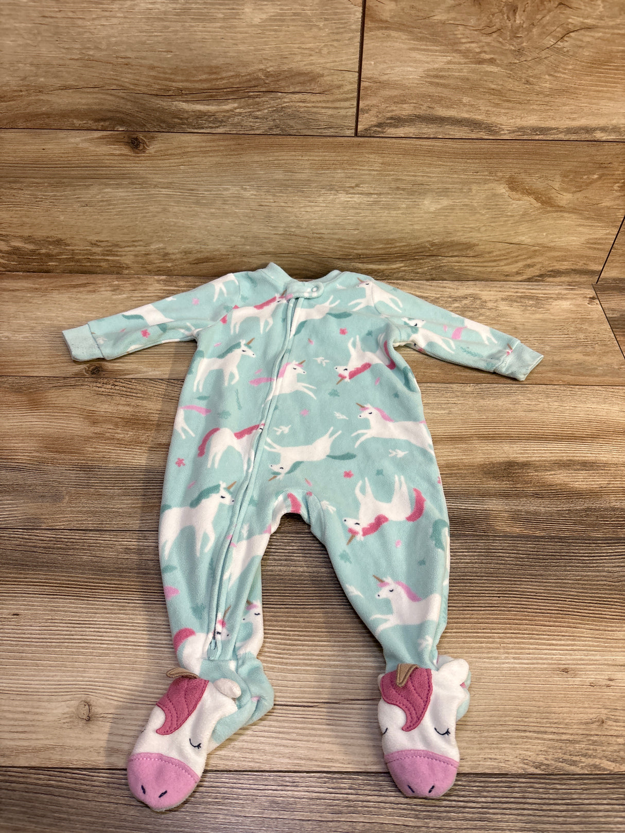 Carter's Unicorn Blanket Sleeper Blue sz 6m