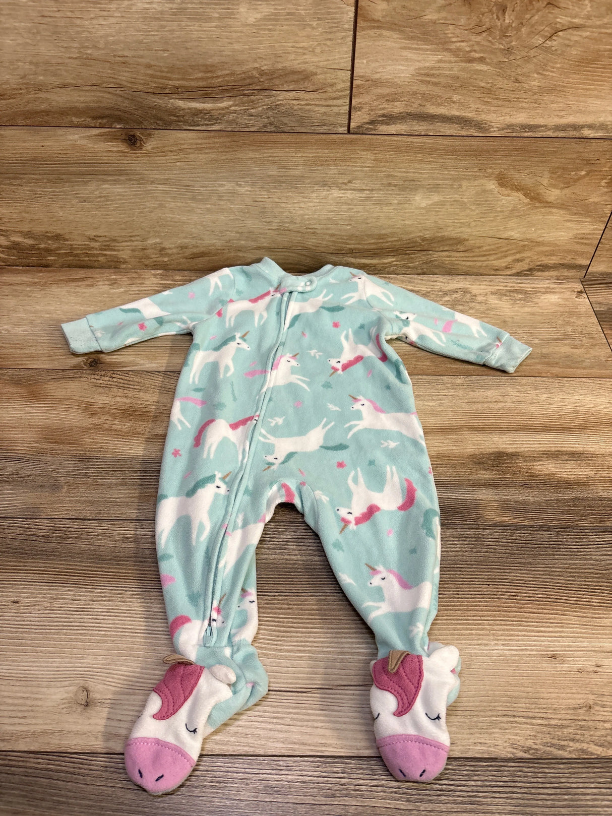 Carter's Unicorn Blanket Sleeper Blue sz 6m
