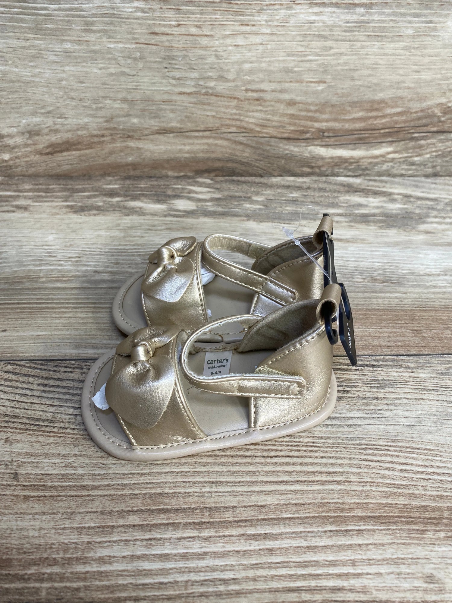 NEW Child of Mine Gold Sandals sz 3-6m - Me n Mommy To Be