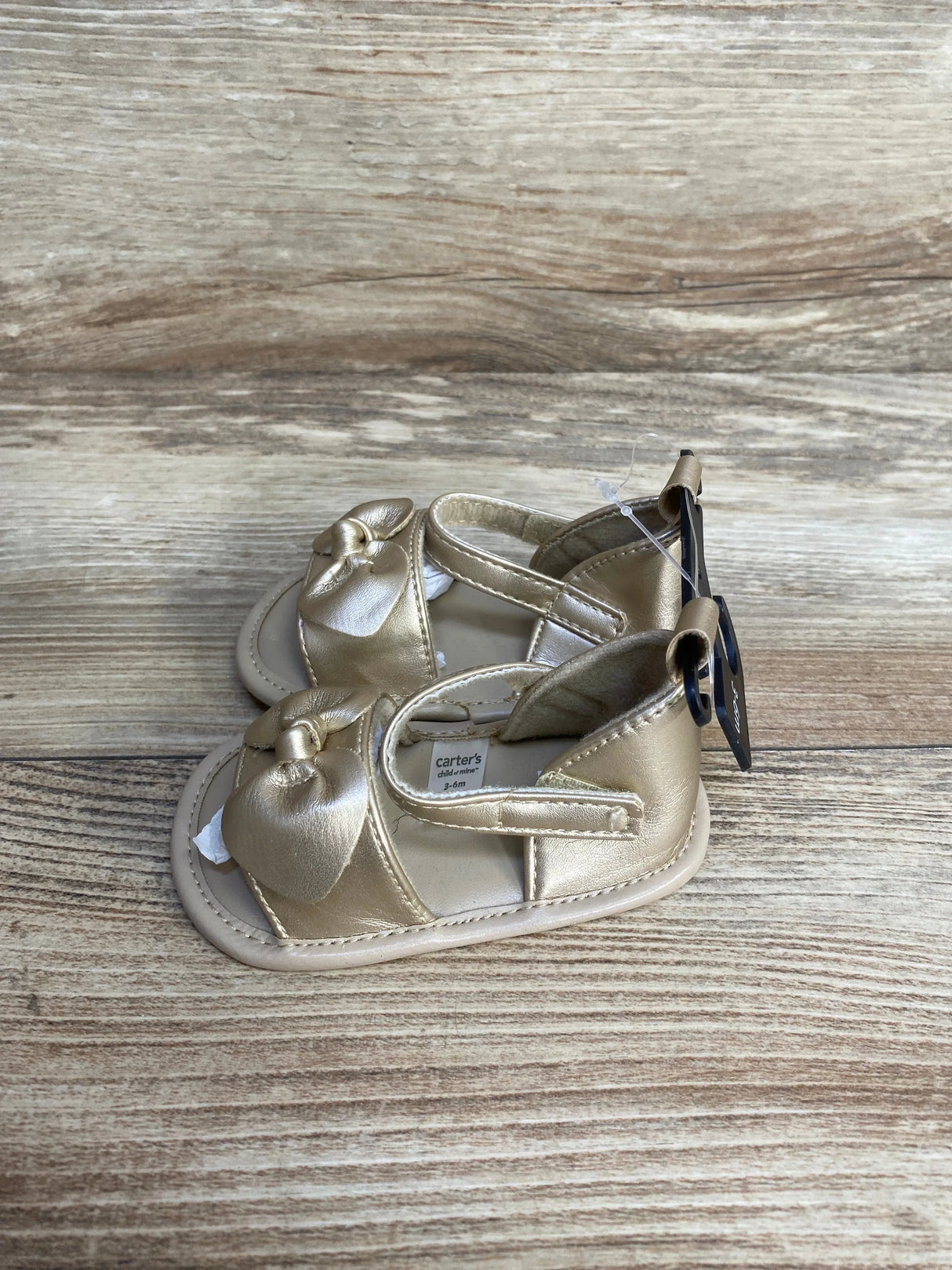 NEW Child of Mine Gold Sandals sz 3-6m - Me n Mommy To Be