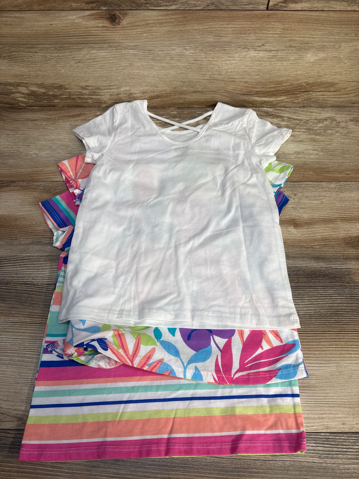 NEW Children's Place 3pk Short Sleeve Shirts White sz 5T