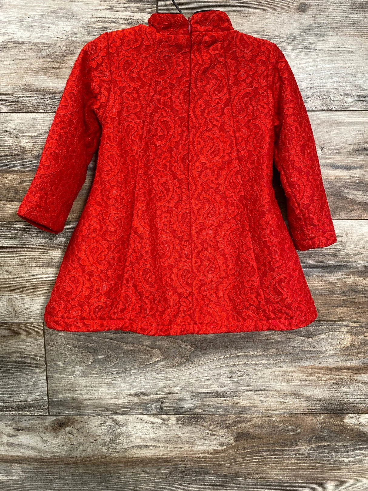Fleece Lined Lace Dress Red sz 2T - Me n Mommy To Be