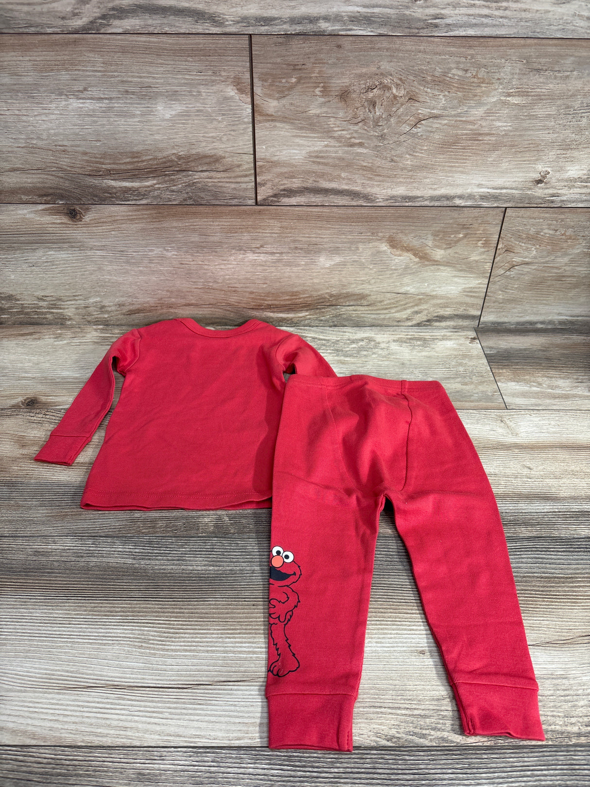 Baby Gap Sesame Street Elmo Organic Brushed Cotton PJ Set Red sz 12-18m