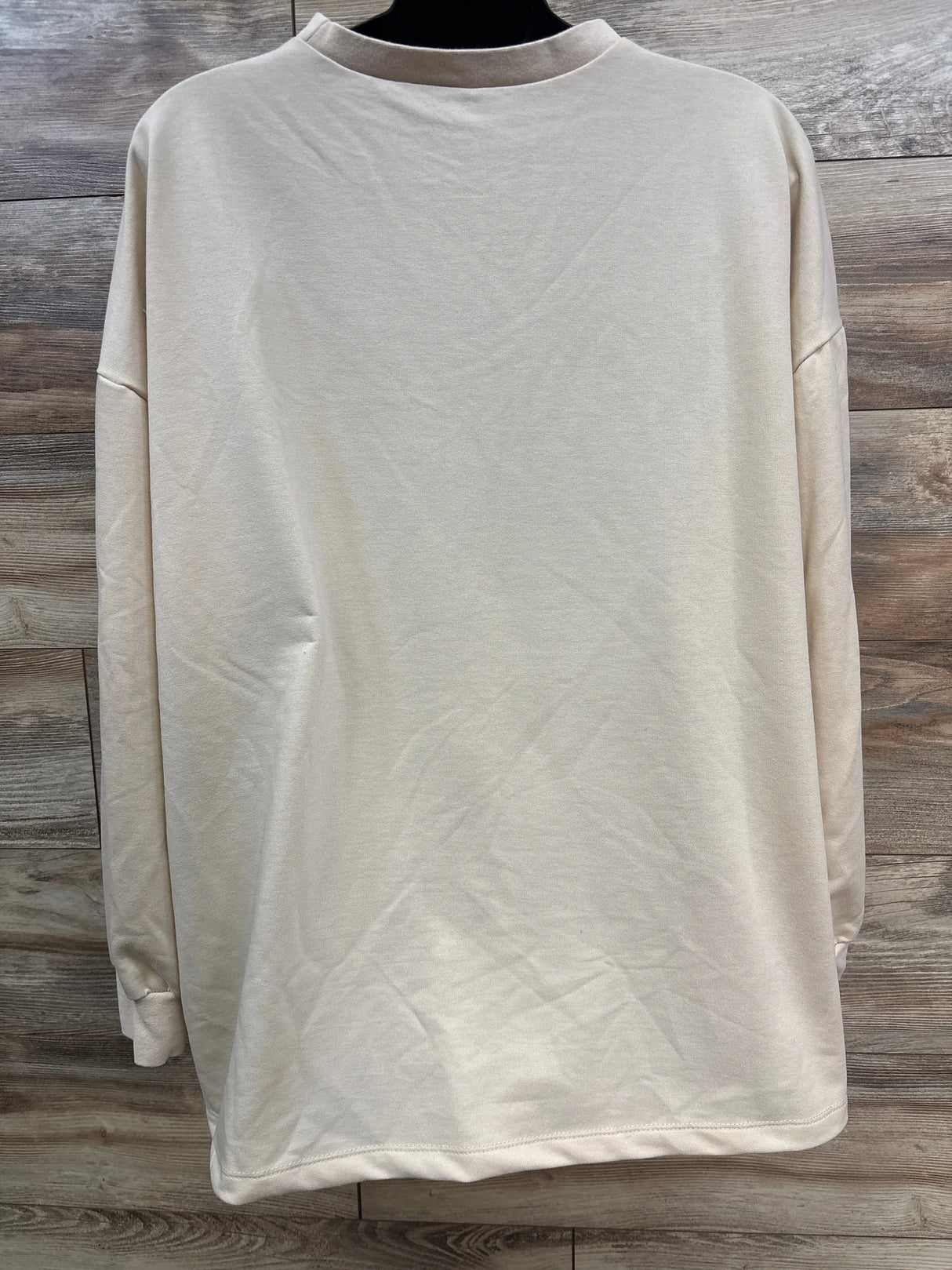 Boohoo Maternity Side Button Nursing Shirt Tan sz Large