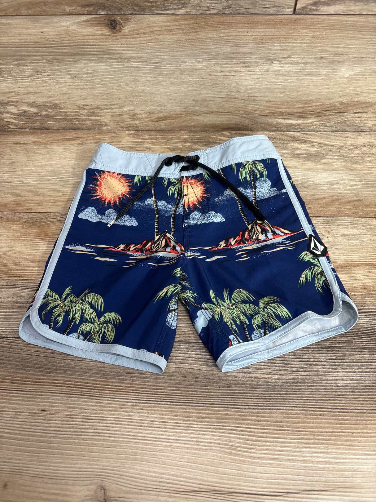 Volcom Mod-Tech Isle Hoppa Board Shorts Blue sz 5T