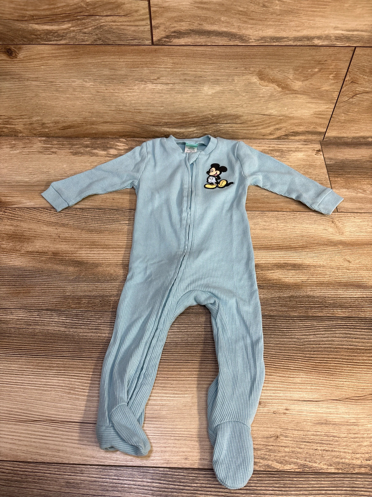 Disney Baby Ribbed Mickey Mouse Sleeper Blue sz 3/6m