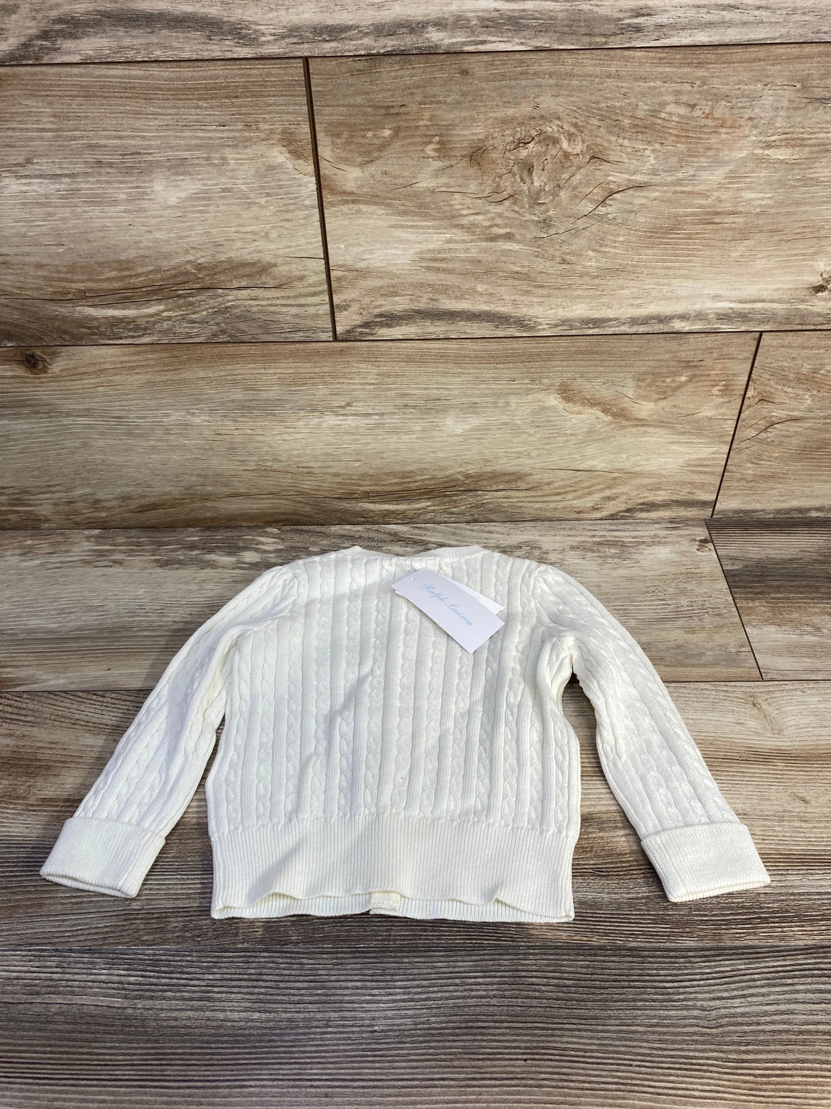 NEW Ralph Lauren Mini-Cable Cardigan Ivory sz 18m