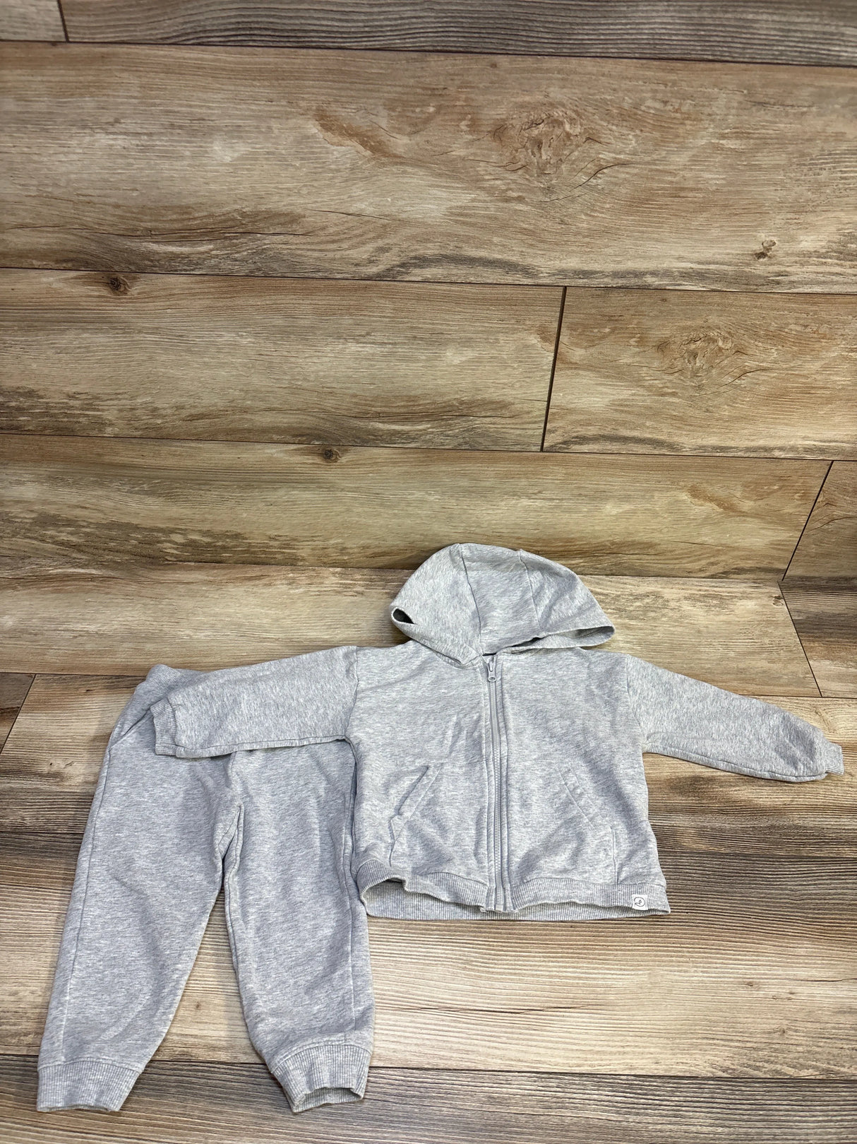 Little Planet 2pc Organic Full Zip Sweatshirt & Joggers Set Grey sz 18m