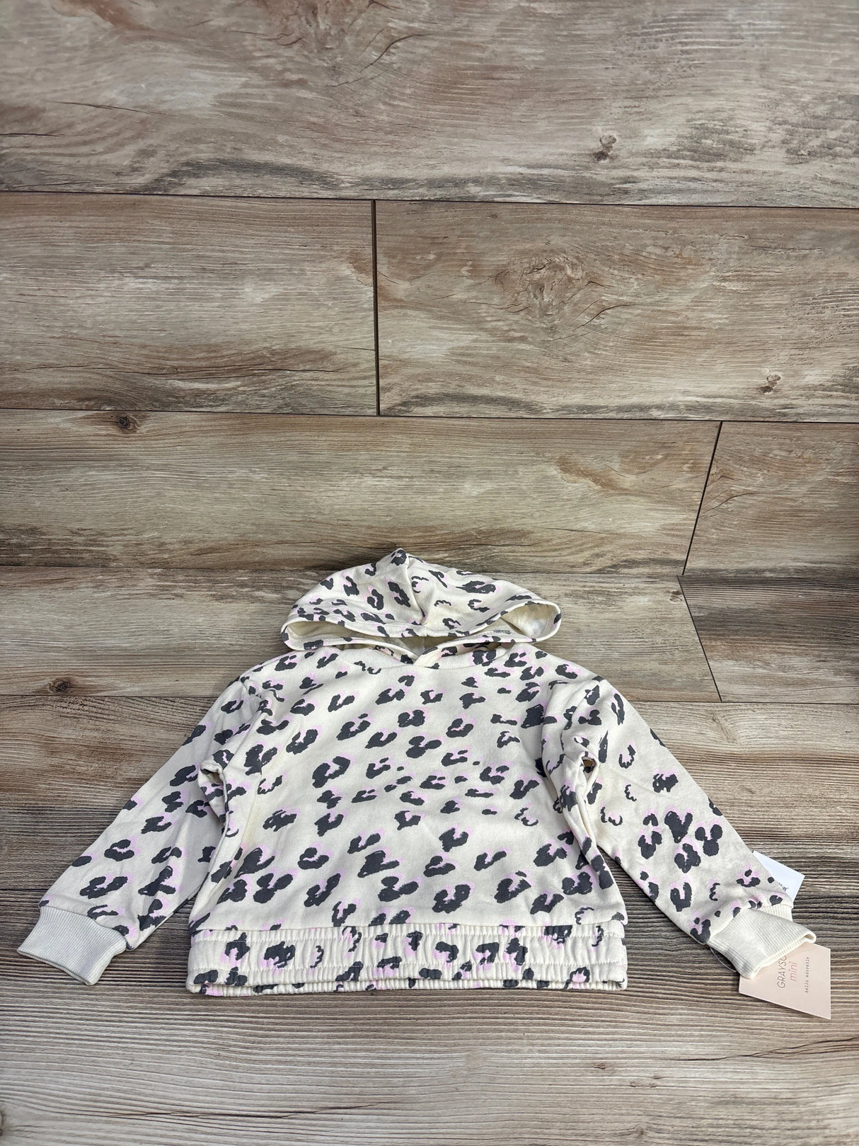 NEW Grayson Mini Leopard Print Pull Over Sweater Off-White sz 2T