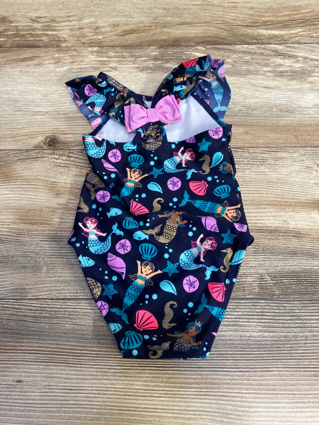 Cat & Jack 1pc Mermaid Swimsuit Navy sz 12m - Me n Mommy To Be