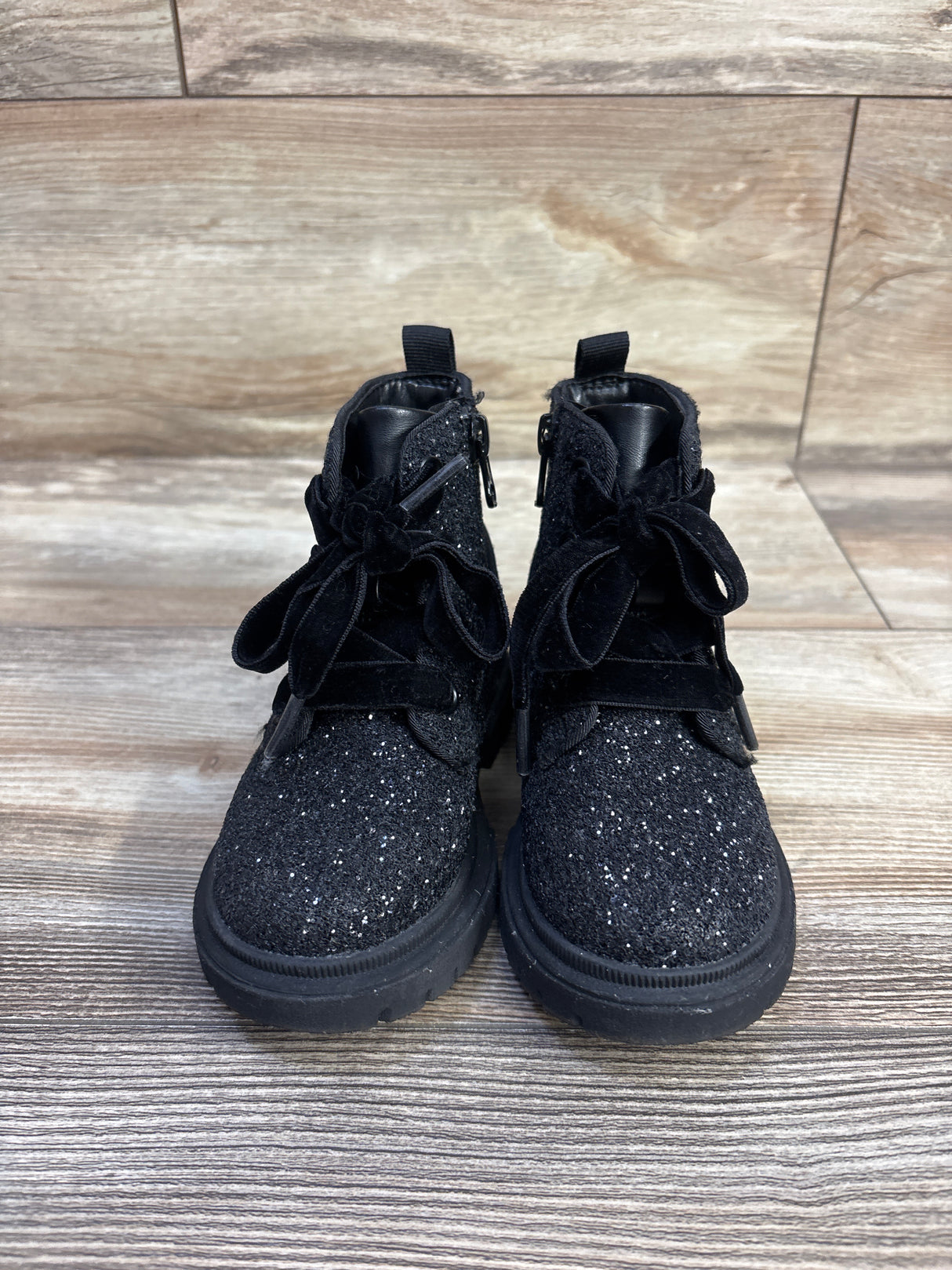Cat & Jack Khloe Glitter Boots Black sz 8c
