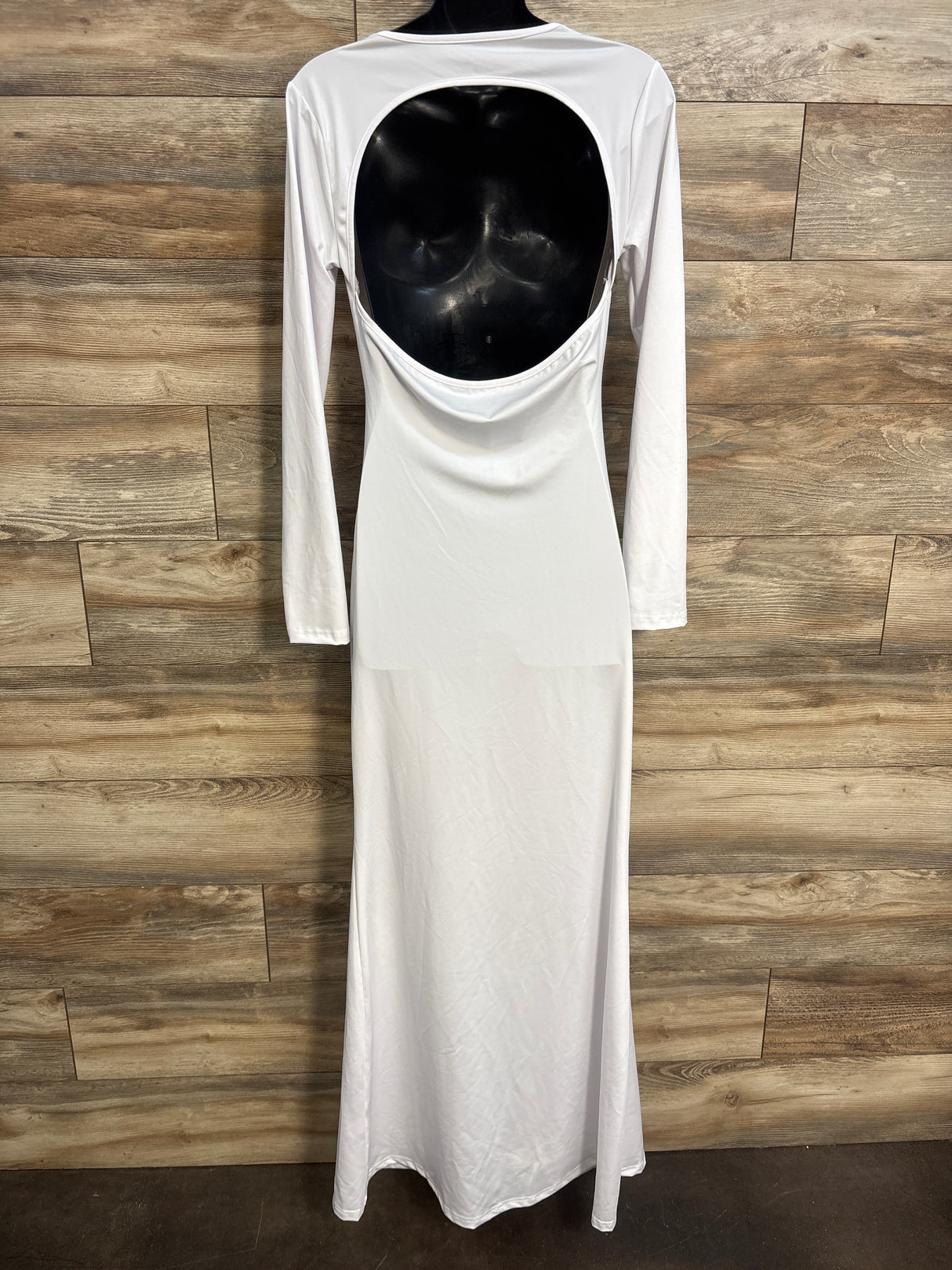 Bhome Maternity Photoshoot Belly Cutout Maxi Dress White sz XL