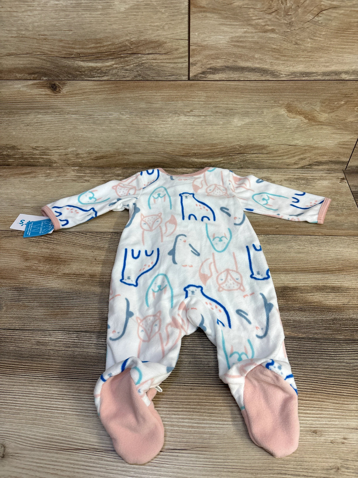 NEW Carter's Walrus Print Blanket Sleeper White sz 3m