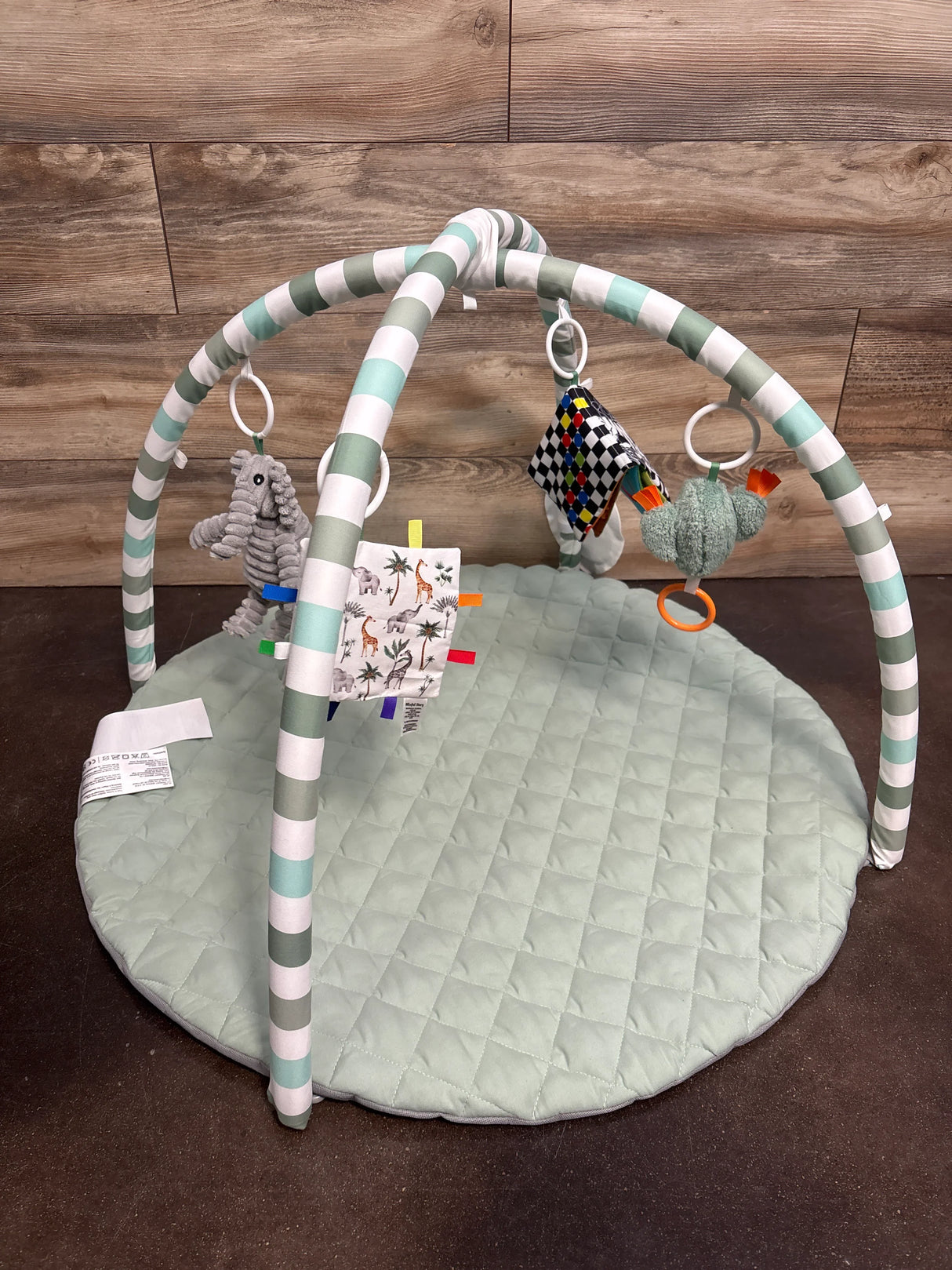 Blissful Diary Baby Play Gym Activity Mat in Sage Green