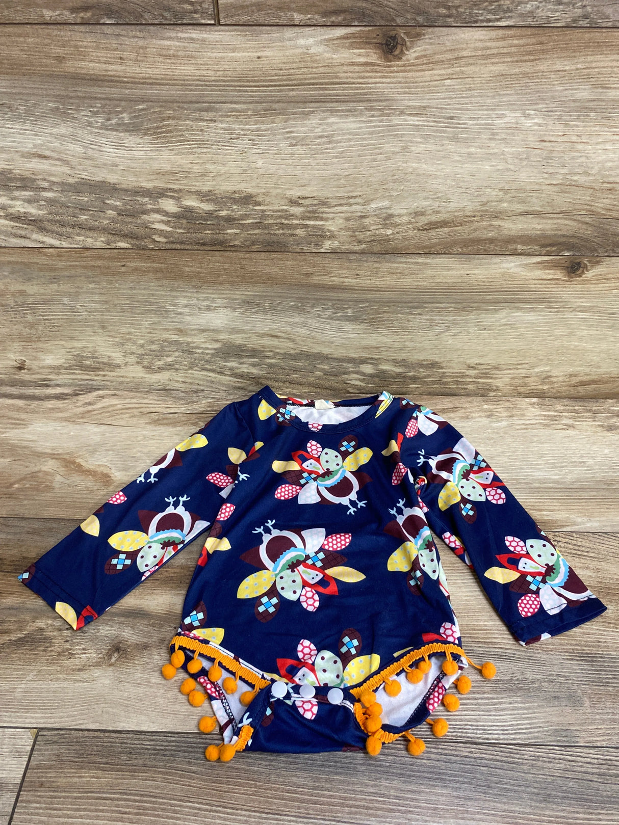 Thanksgiving Long Sleeve Bodysuit Navy sz 12-18m