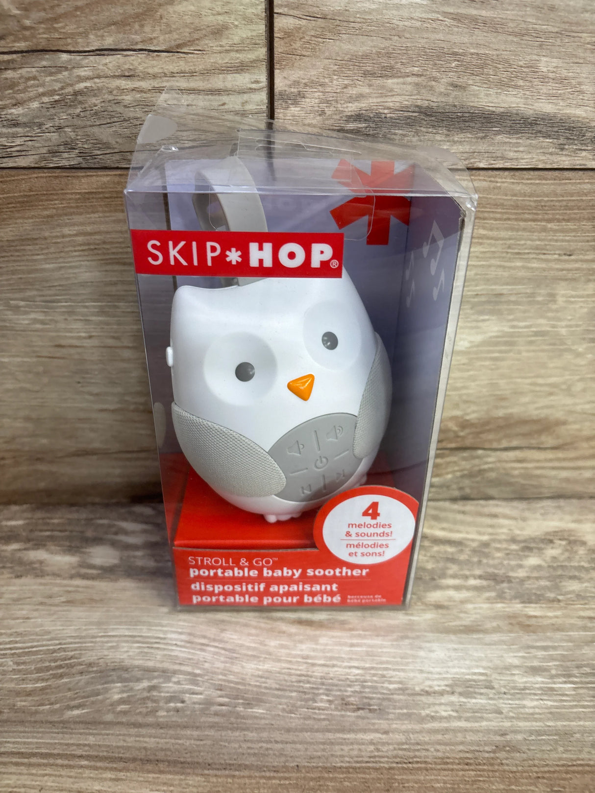 Skip Hop Stroll & Go Portable Owl Baby Soother Grey/White