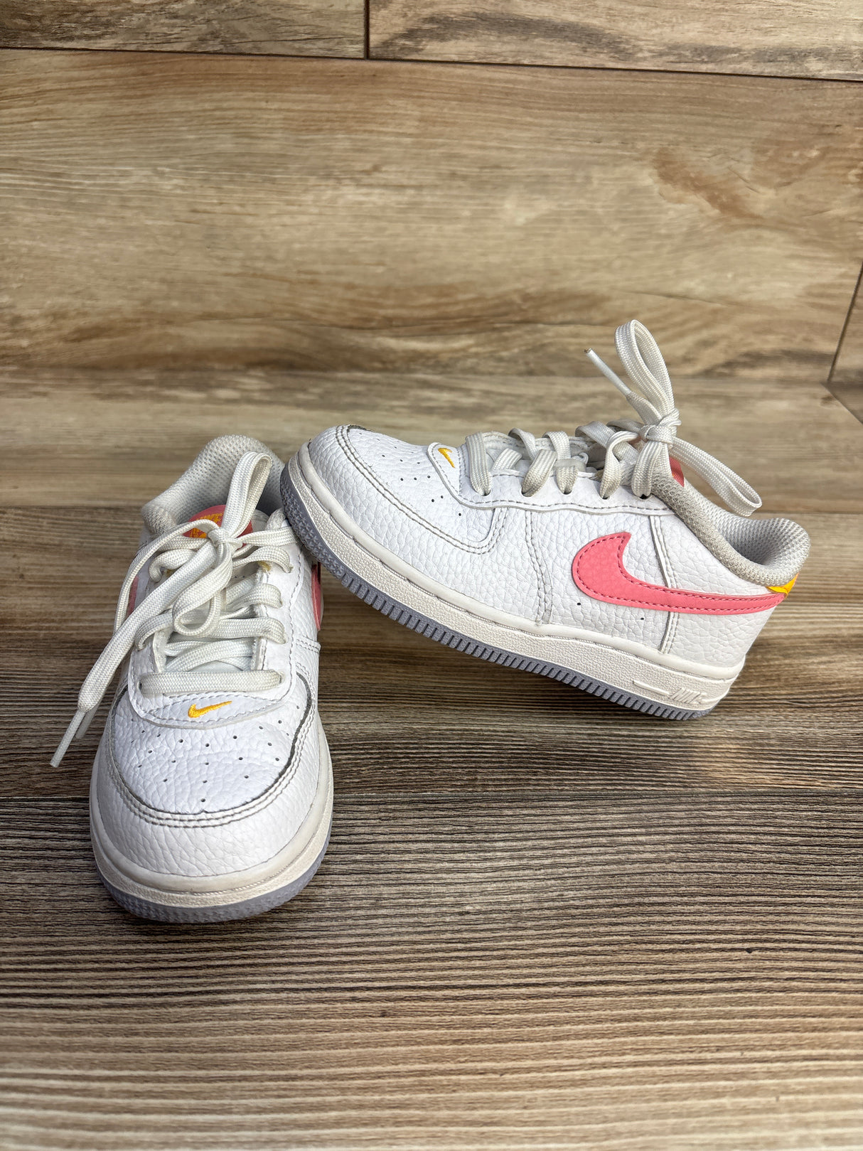 Nike Force 1 Low TD 'White Coral Chalk' Sneakers sz 9c