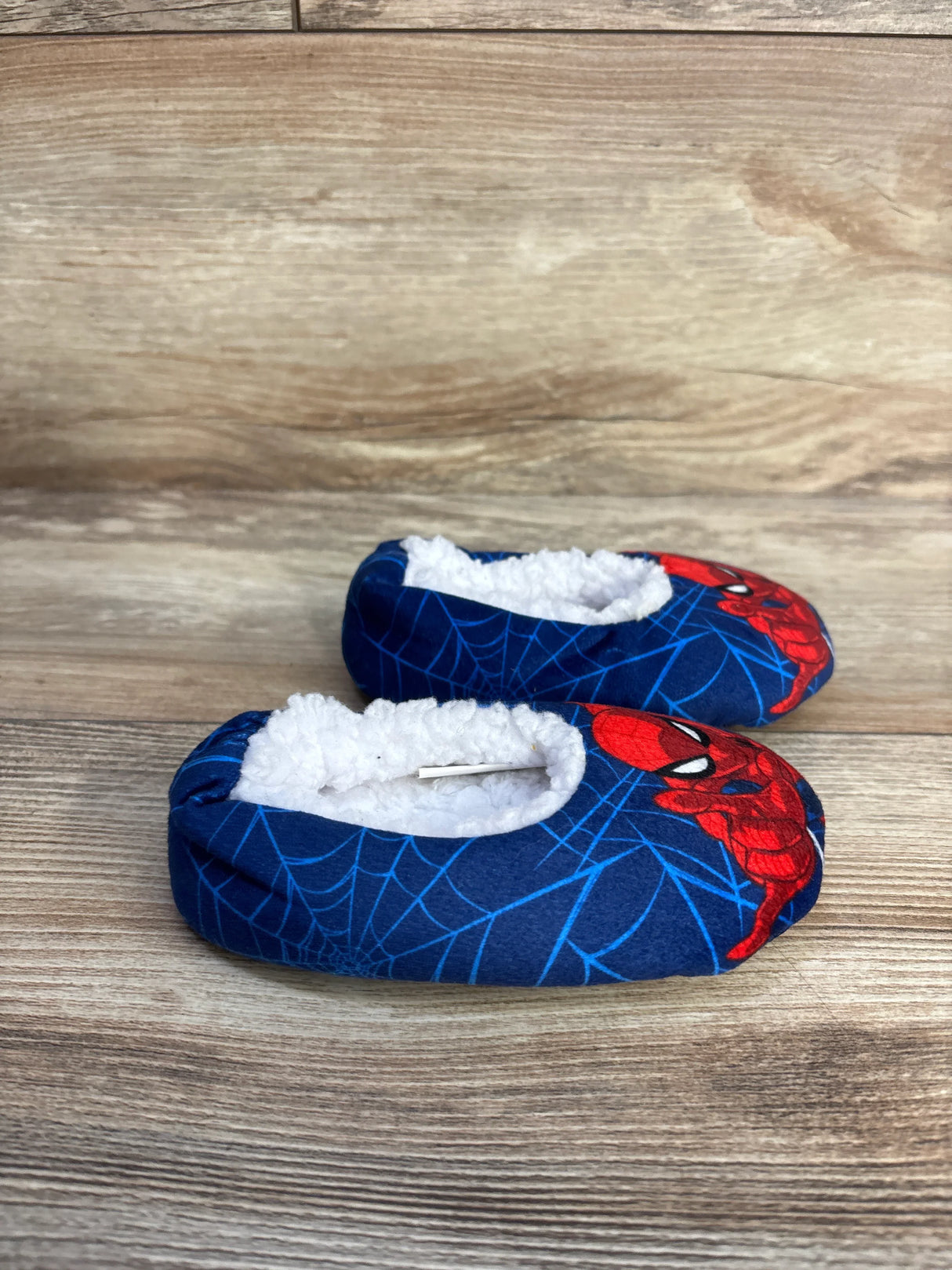 Marvel Spider-Man Plush Slippers Blue sz 5/6c