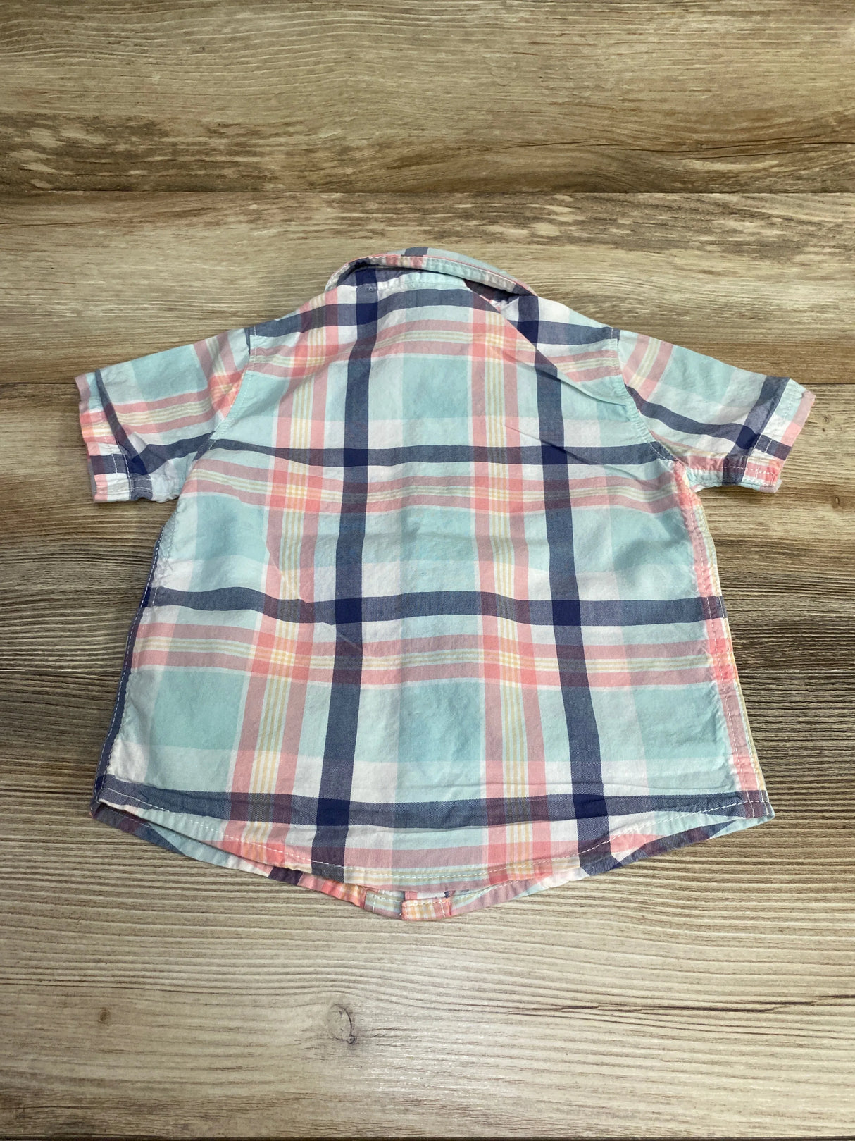 Carter's Plaid Button Up Shirt Blue sz 18m - Me n Mommy To Be