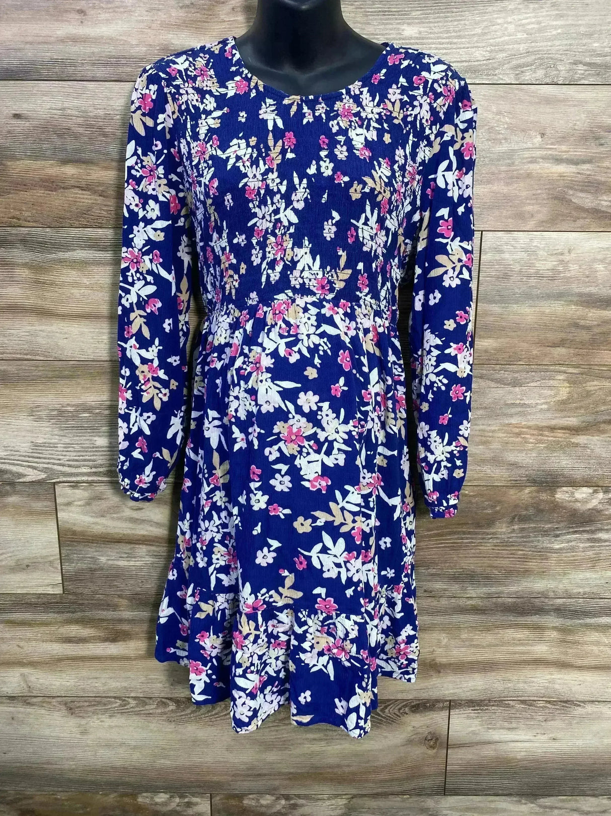 Sonoma Maternity Smocked Floral Dress Blue sz XL - Me n Mommy To Be