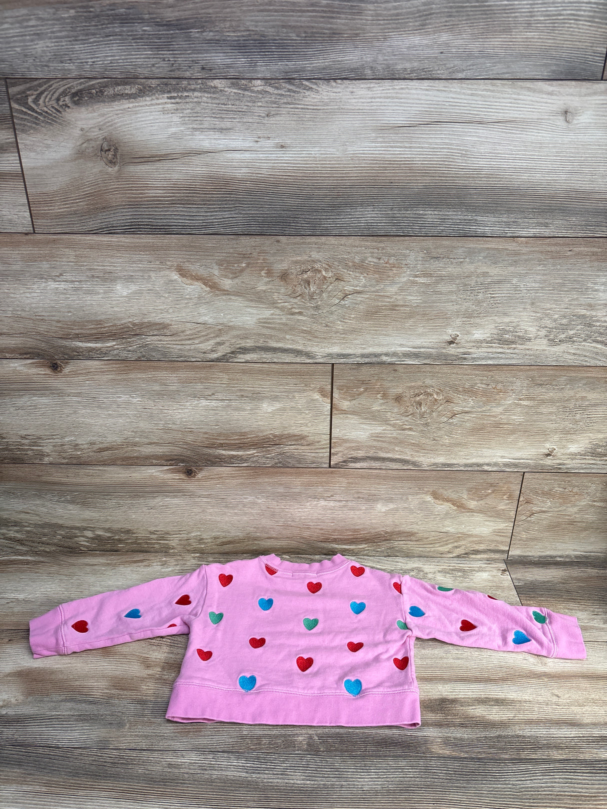 Stella McCartney Heart Print Pullover Sweatshirt Pink sz 4T
