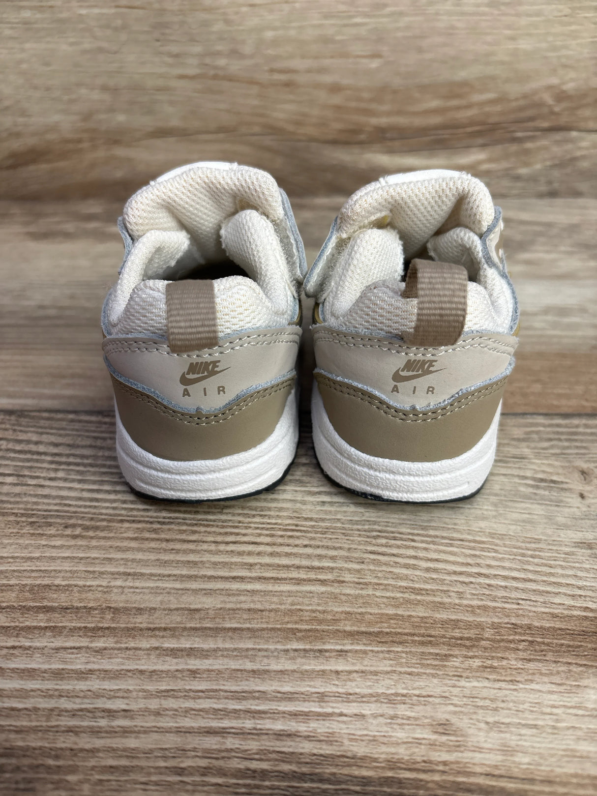 NEW Nike Air Max 1 EasyOn TD 'Phantom Light Orewood Brown' Sneakers sz 3c