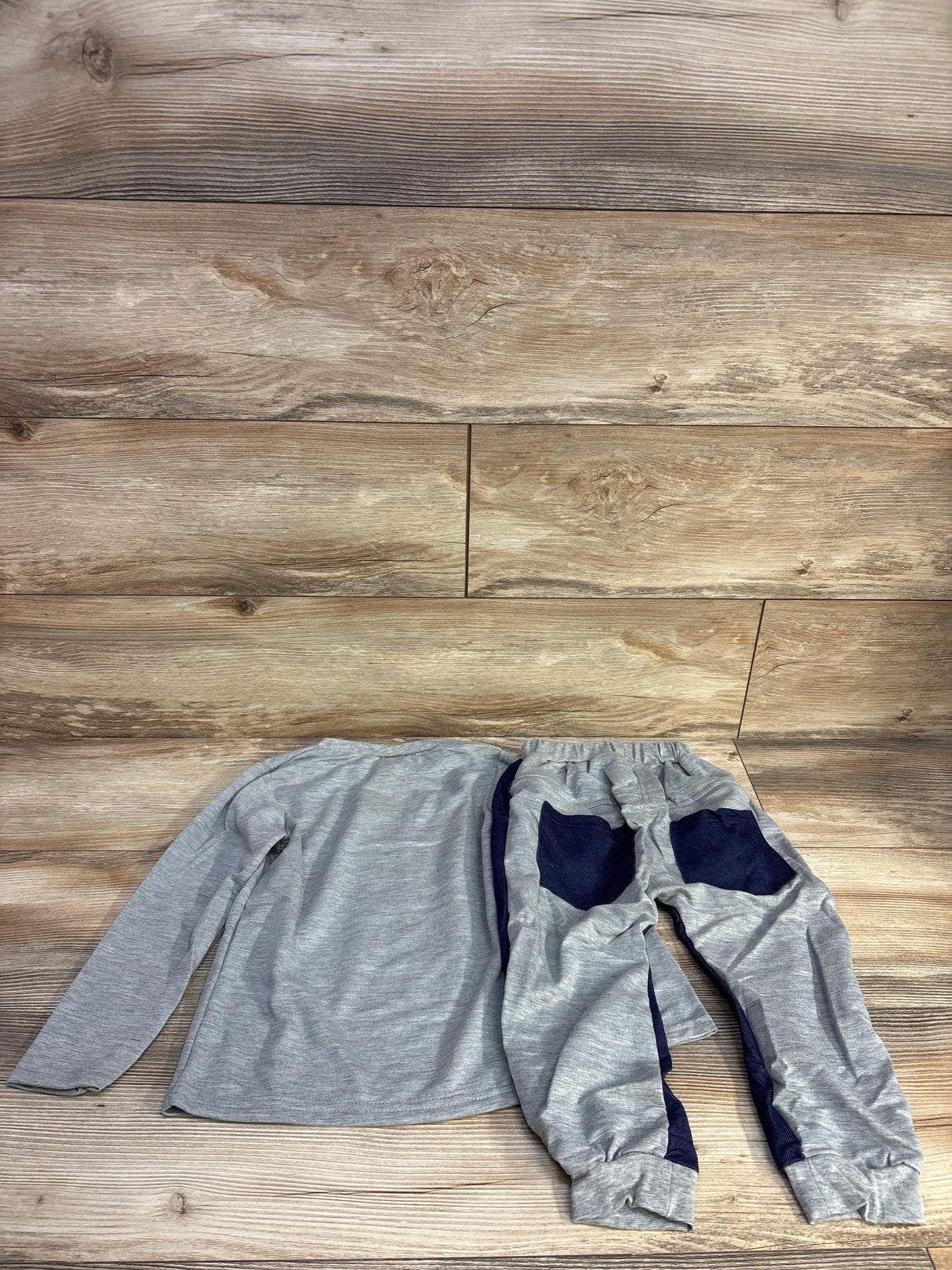 NEW Tongmao Wang 2pc Shirt & Pant Set Grey sz 4/5T