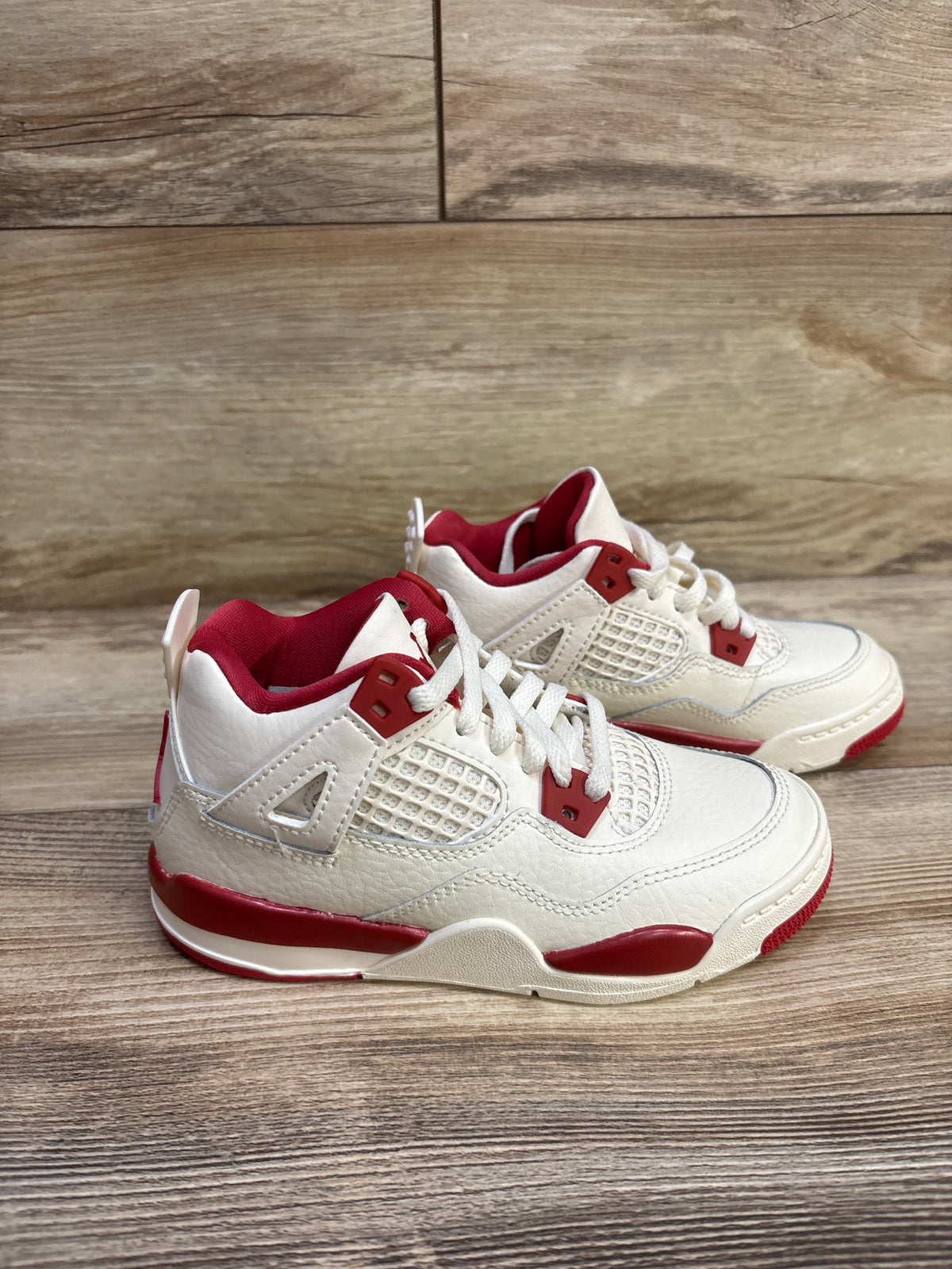 Air Jordan 4 Retro Sneakers Ivory/Sierra Red sz 11c