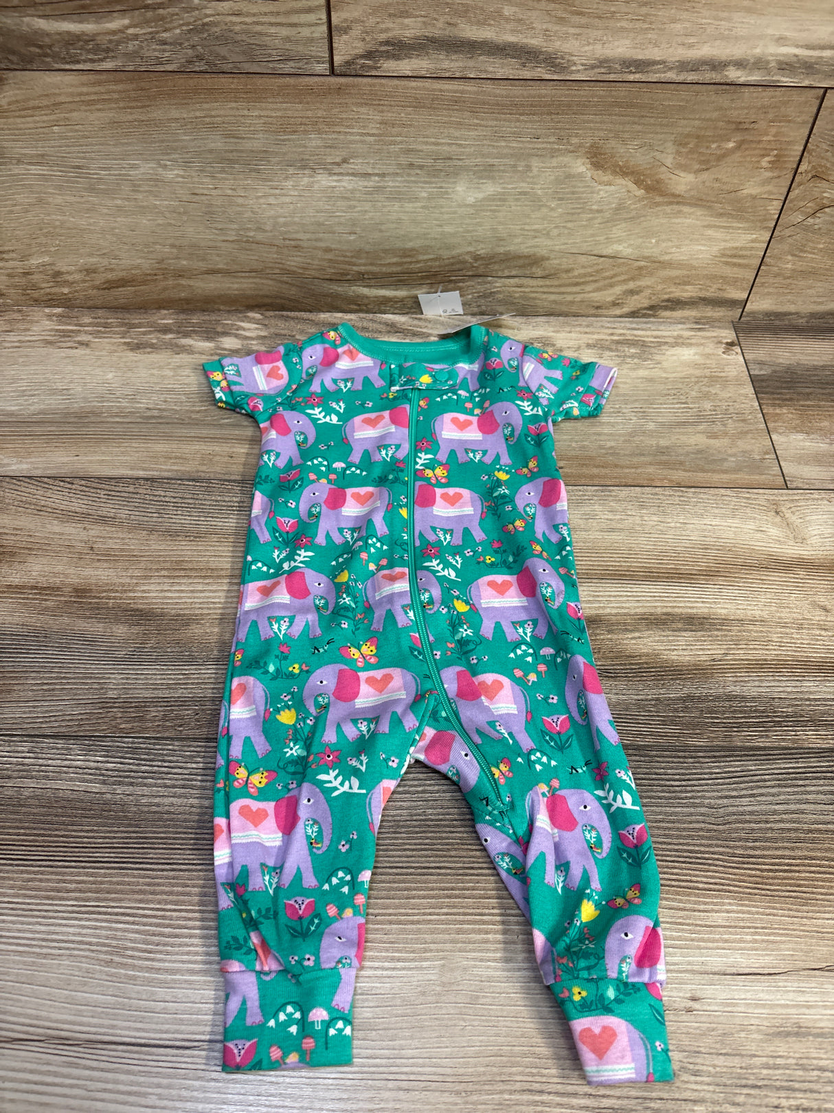 NEW Children's Place Short Sleeve Sleeper Green sz 0-3m