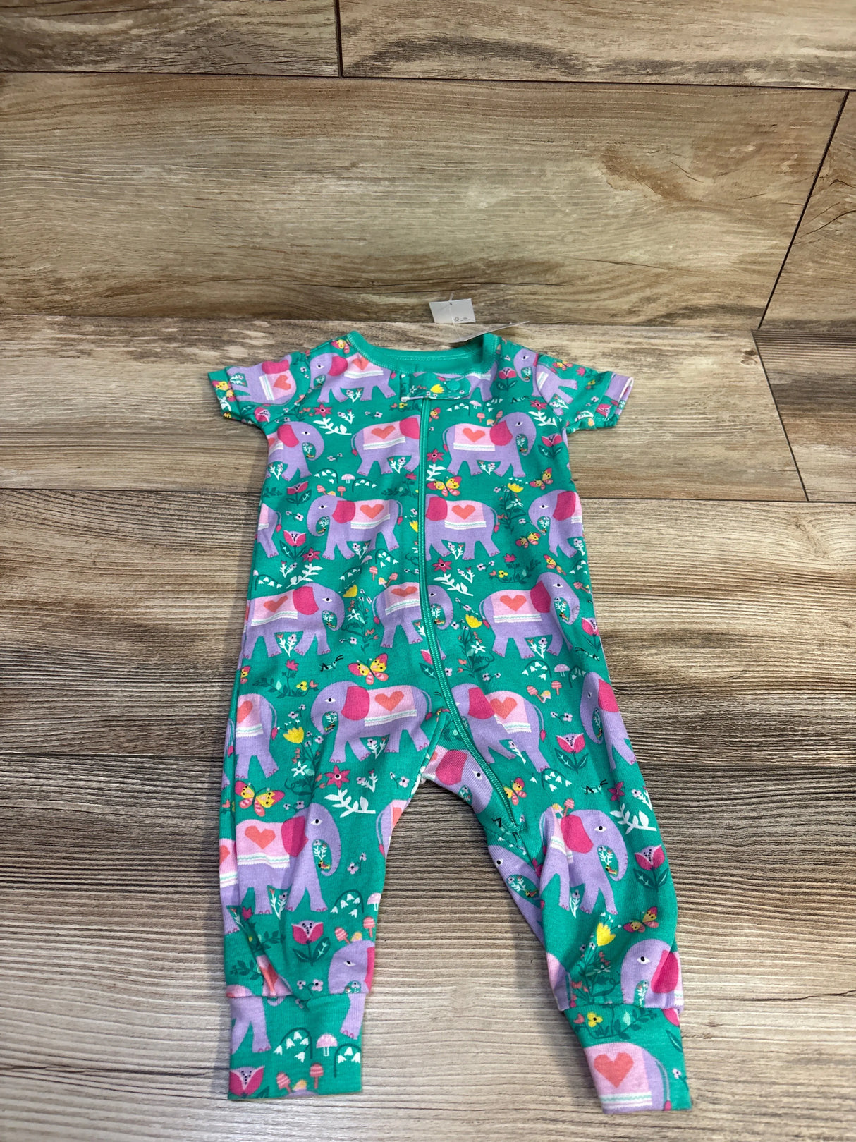 NEW Children's Place Short Sleeve Sleeper Green sz 0-3m