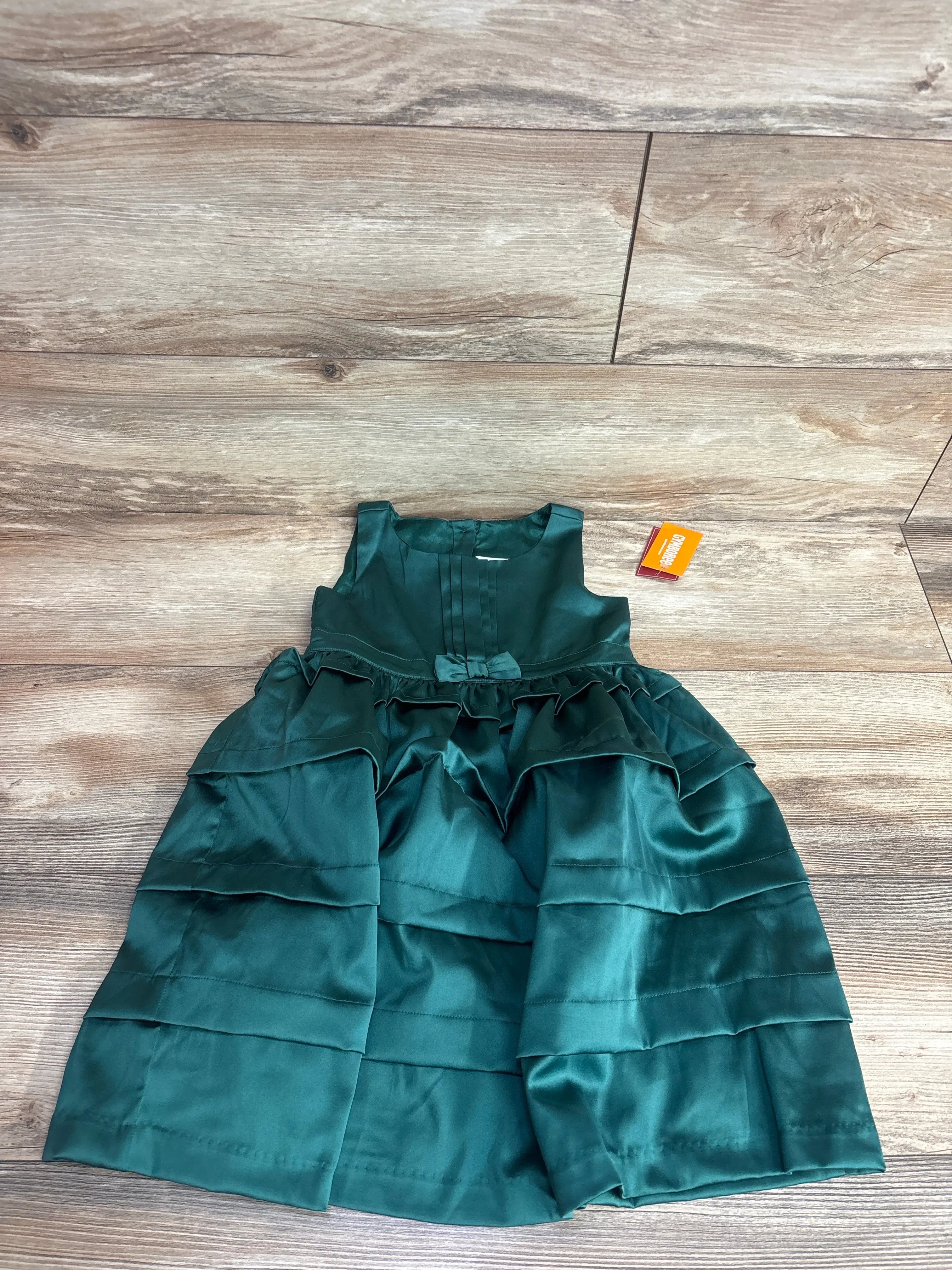 Emerald / 4T / Girls NEW Gymboree Satin Holiday Dress Emerald Green sz 4T