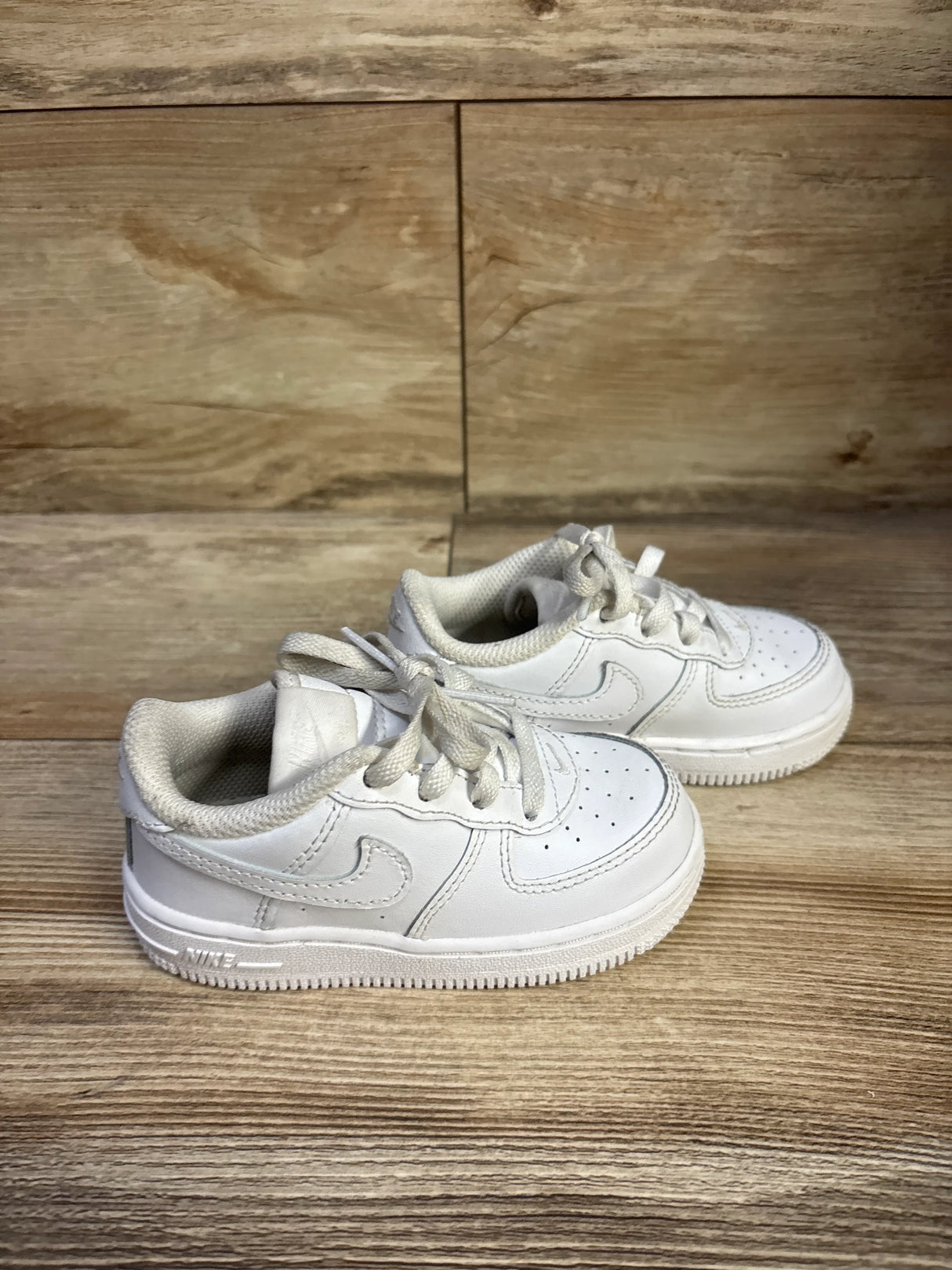 Nike Air Force 1 Low TD 'Triple White' Sneakers sz 7c