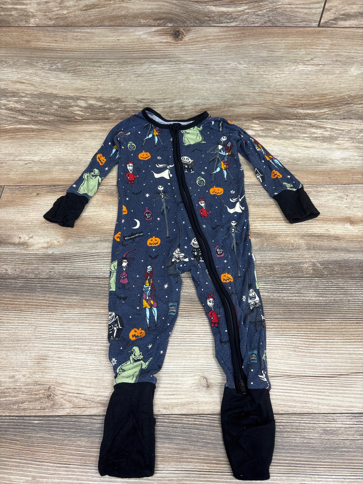 Little Sleepies x Disney 'Jack Skellington & Friends' Bamboo Sleeper Blue sz 6-12m